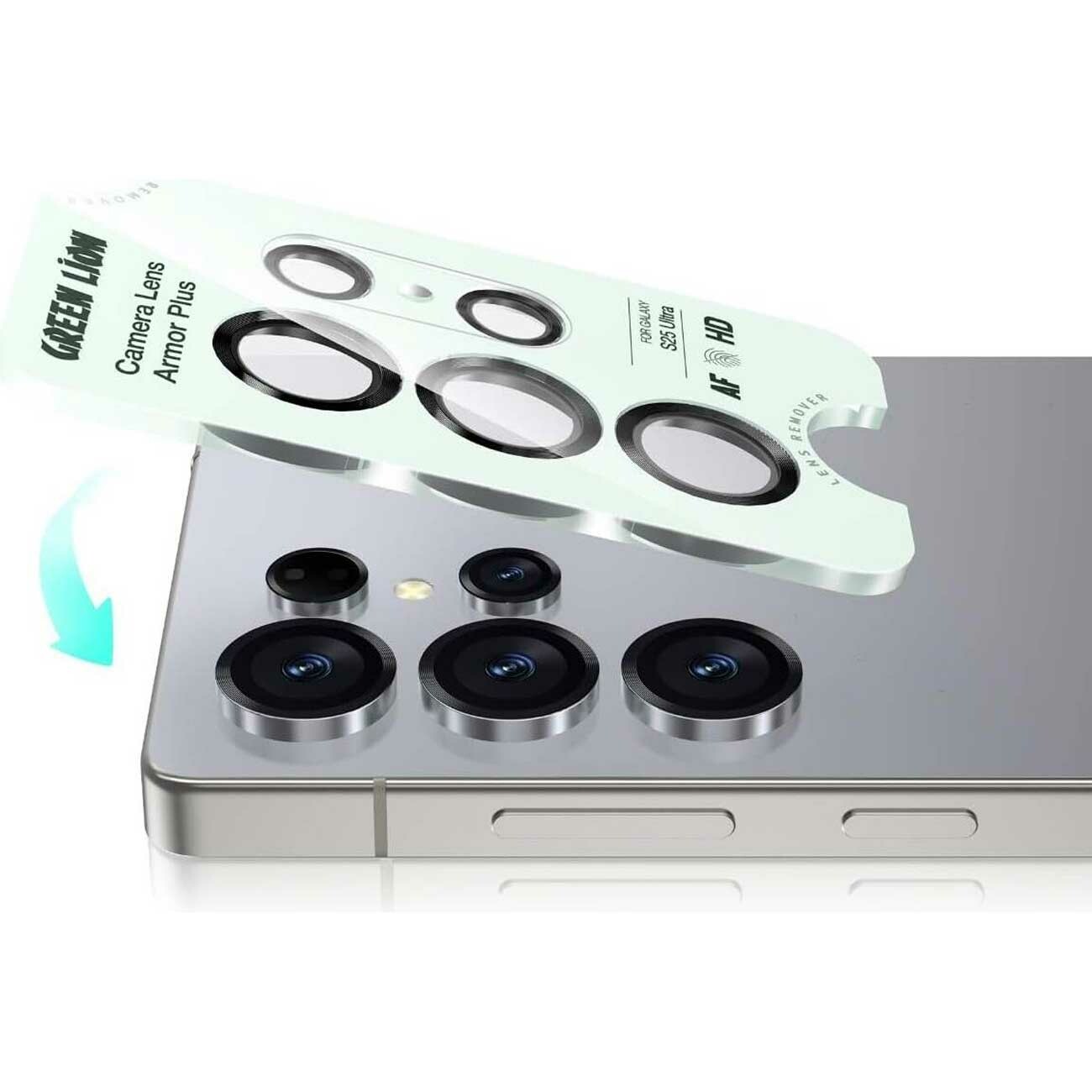 قیمت محافظ رینگی لنز دوربین سامسونگ Galaxy S25 Ultra گرین‌لاین