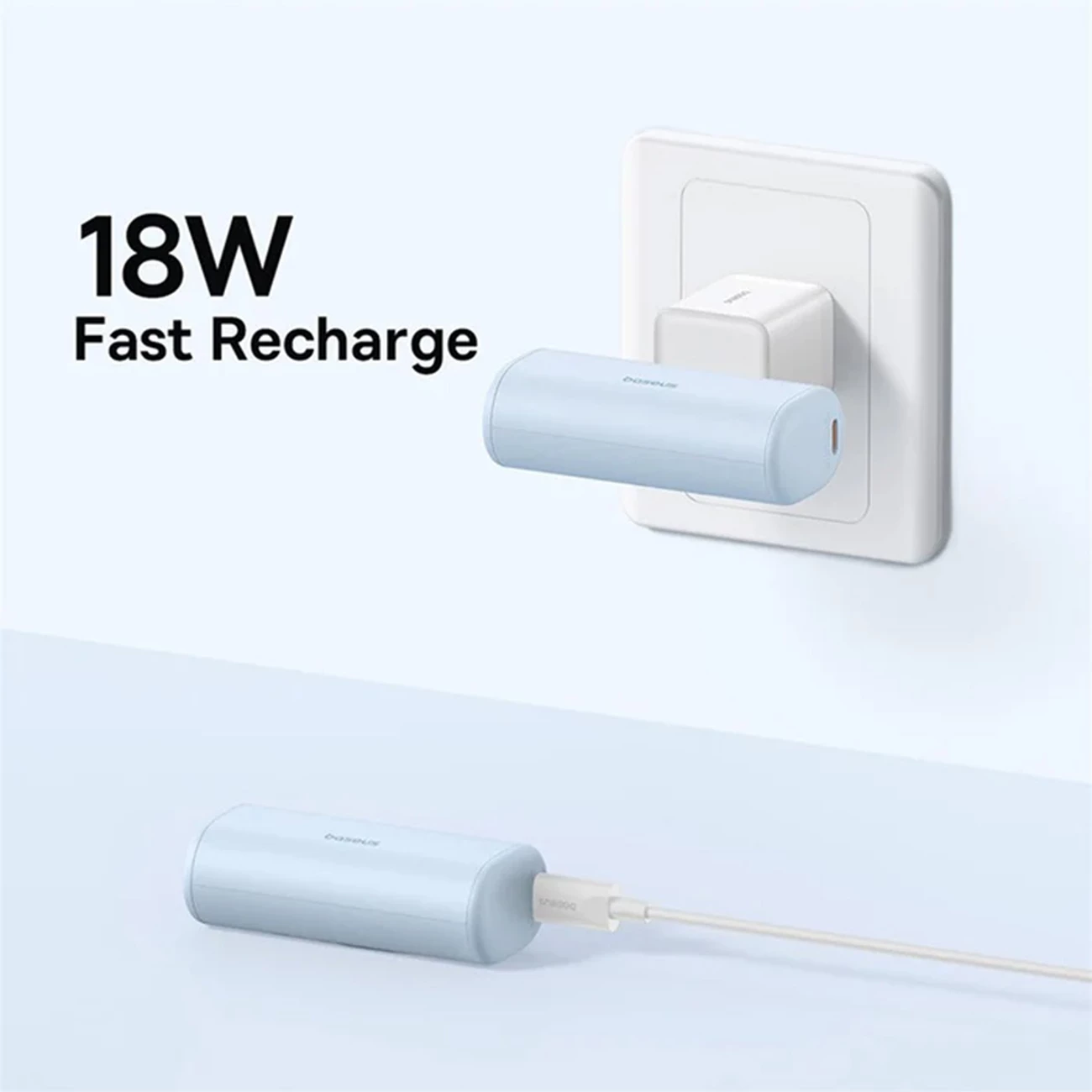 خرید پاوربانک کپسولی 5000 میلی آمپر 20 وات تایپ سی بیسوس