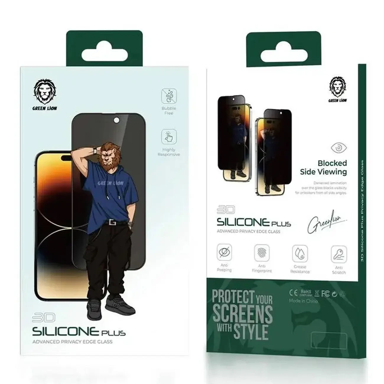 کیفیت گلس حریم شخصی آیفون 14 پرومکس گرین