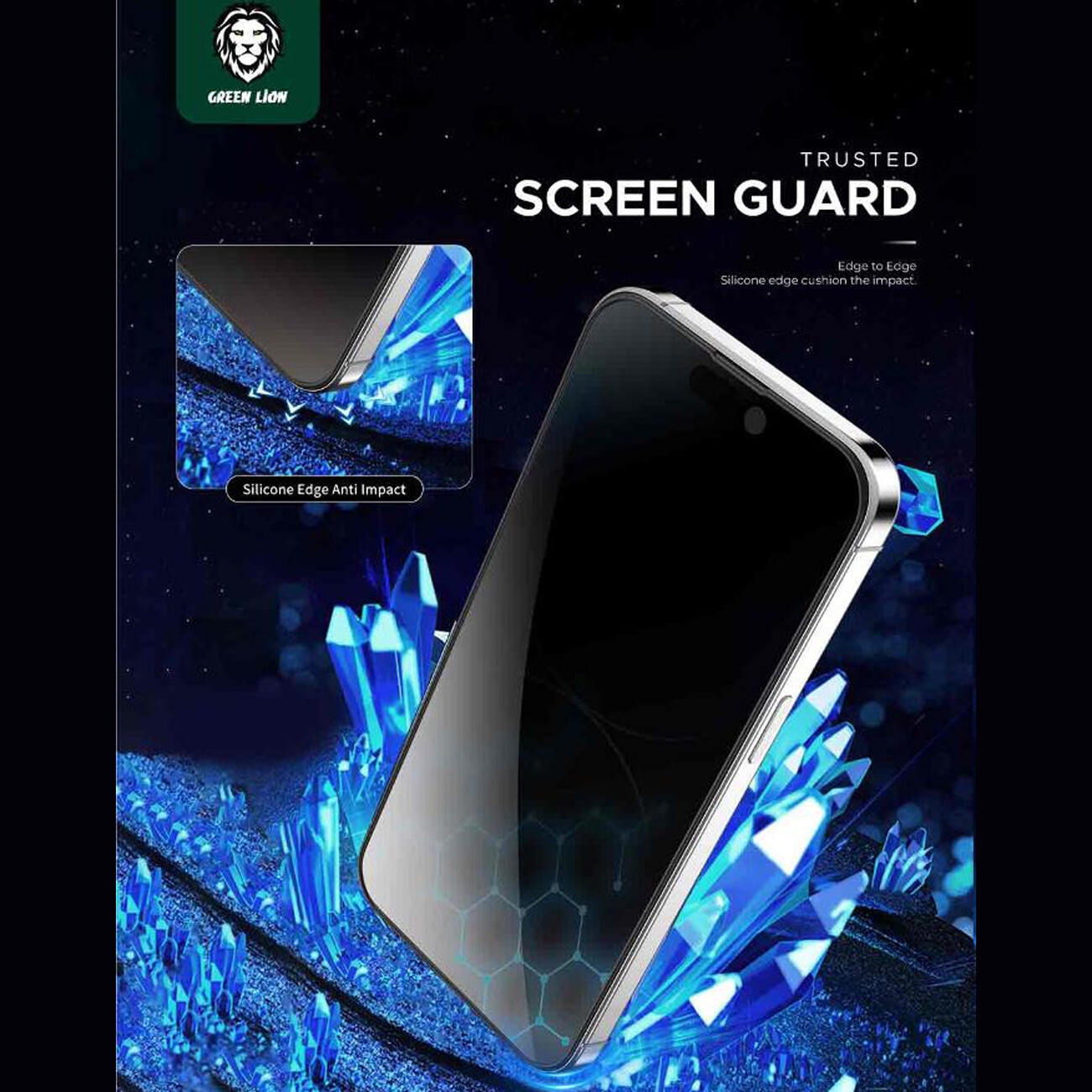 خرید گلس حریم شخصی آیفون 15 پرومکس گرین لاین