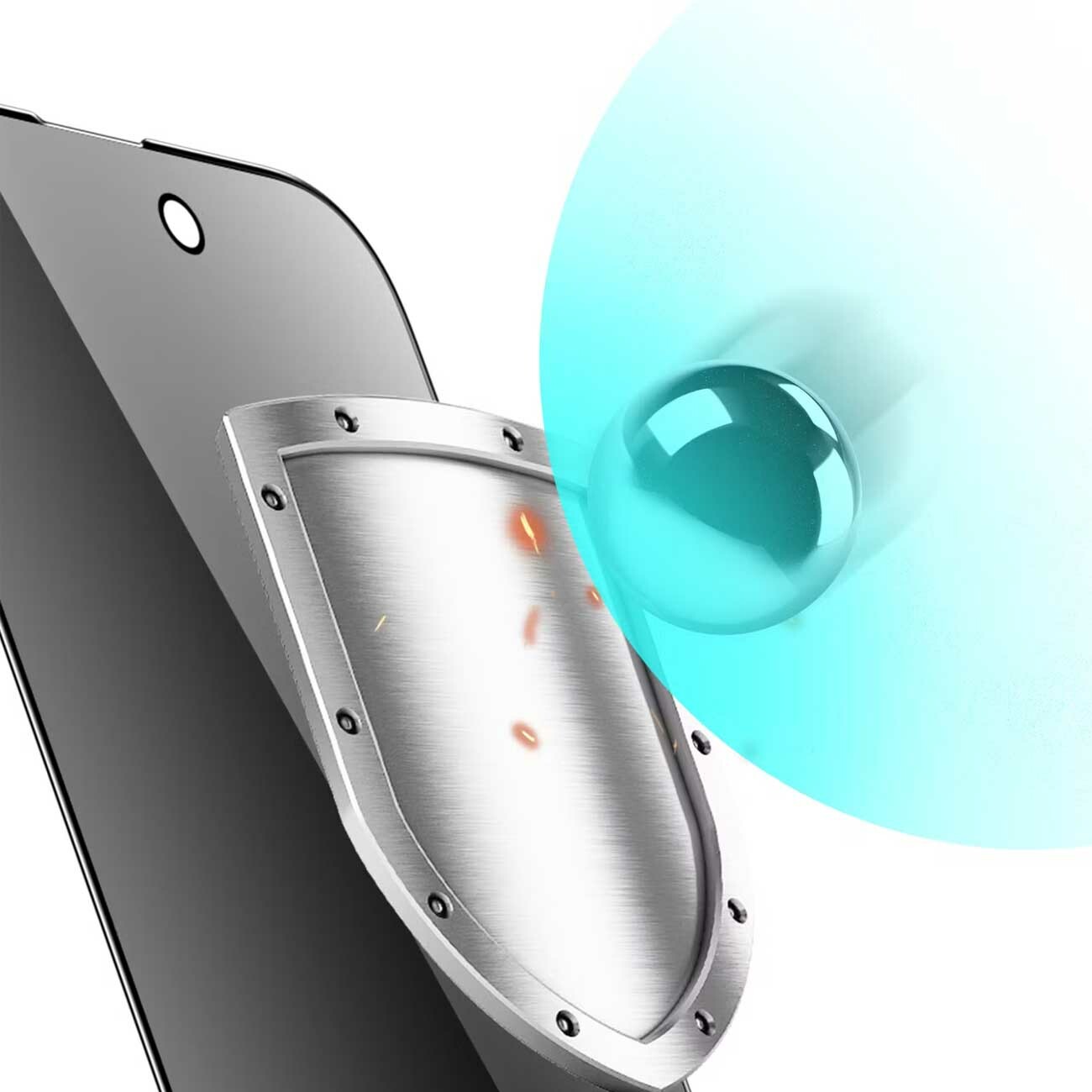 گلس حریم شخصی آیفون 14 پرومکس گرین‌لاین