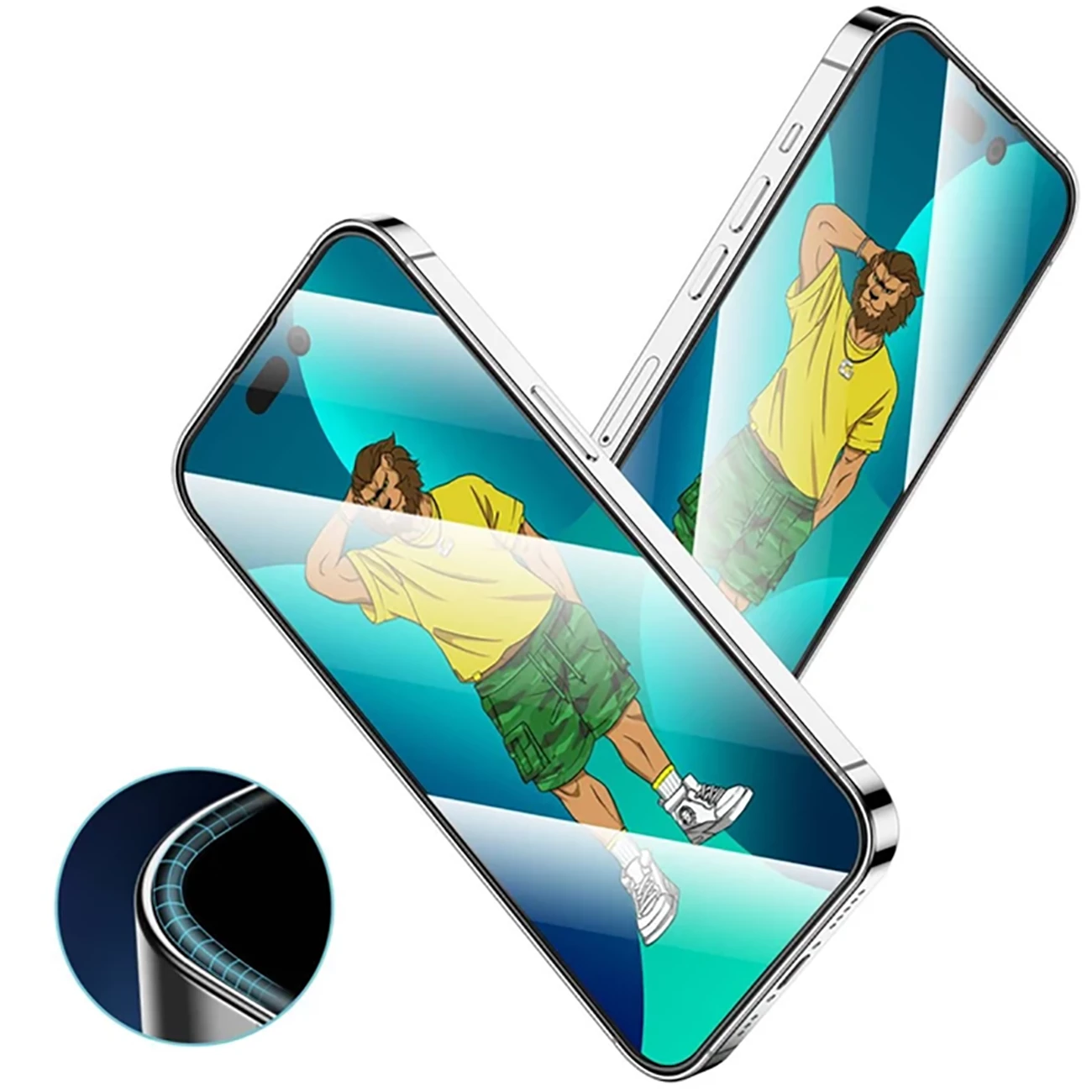 فروش گلس دور سلیکیونی  آیفون 14 پلاس گرین لاین آیفون