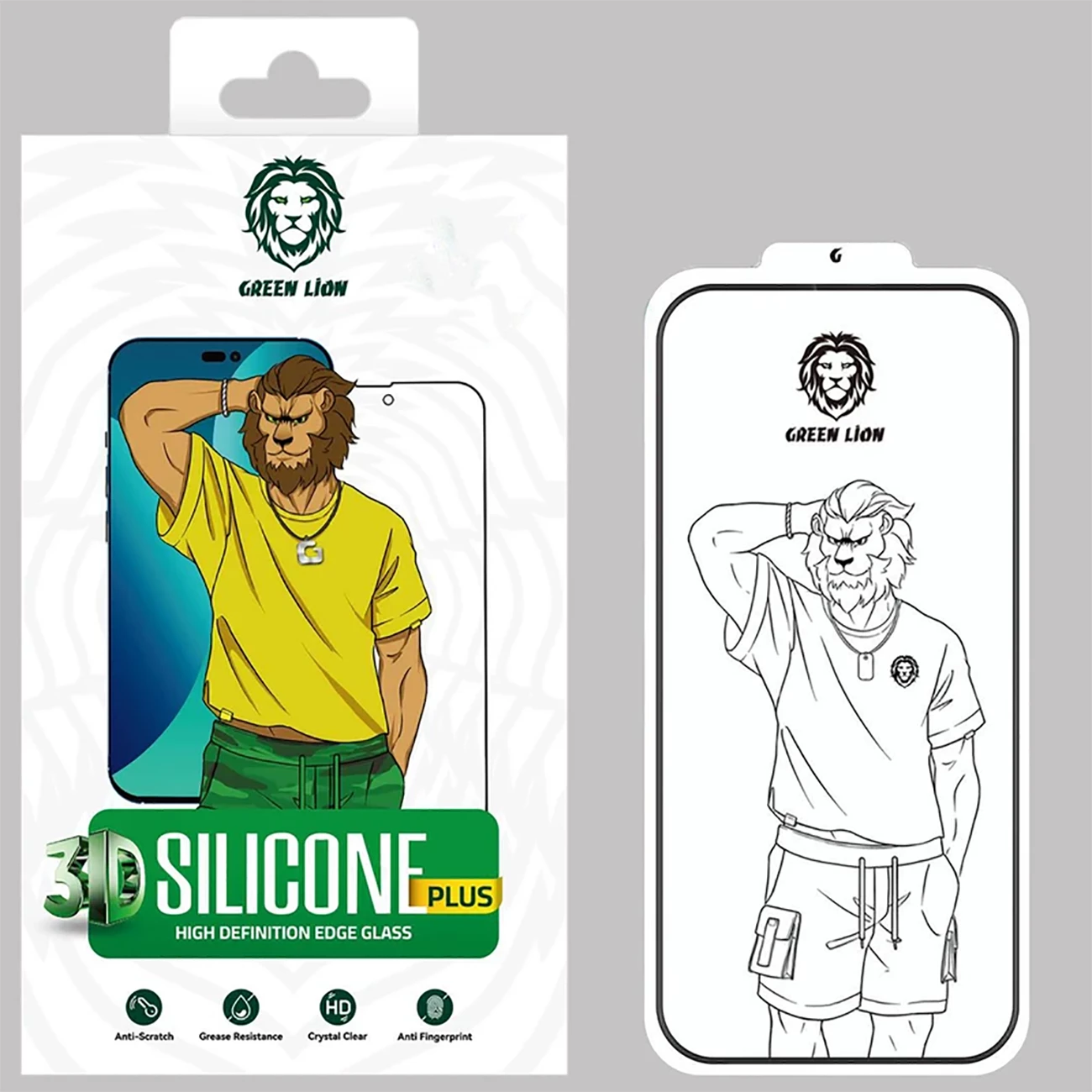 کیفیت گلس دور سلیکیونی  آیفون 14 پلاس گرین لاین آیفون