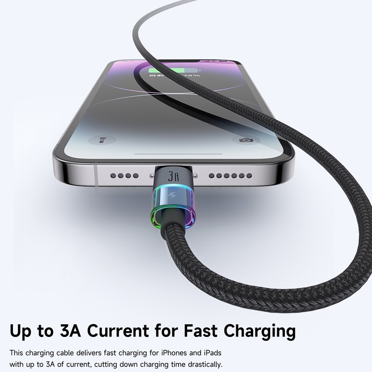 قیمت سیم شارژ سریع  لایتنینگ هفت رنگ مک‌دودو