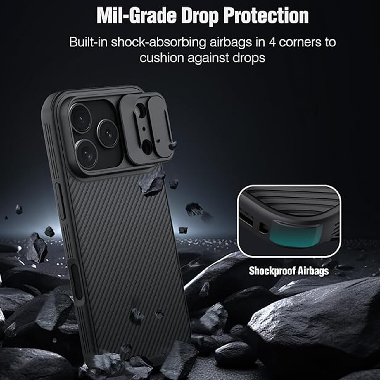 قیمت قاب  پشت گوشی آیفون 17 پرو نیلکین