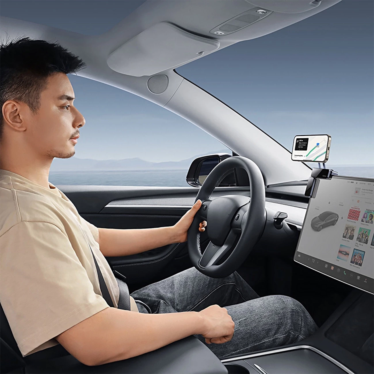 هولدر مگنتی گوشی موبایل مانیتور خودرو بیسوس