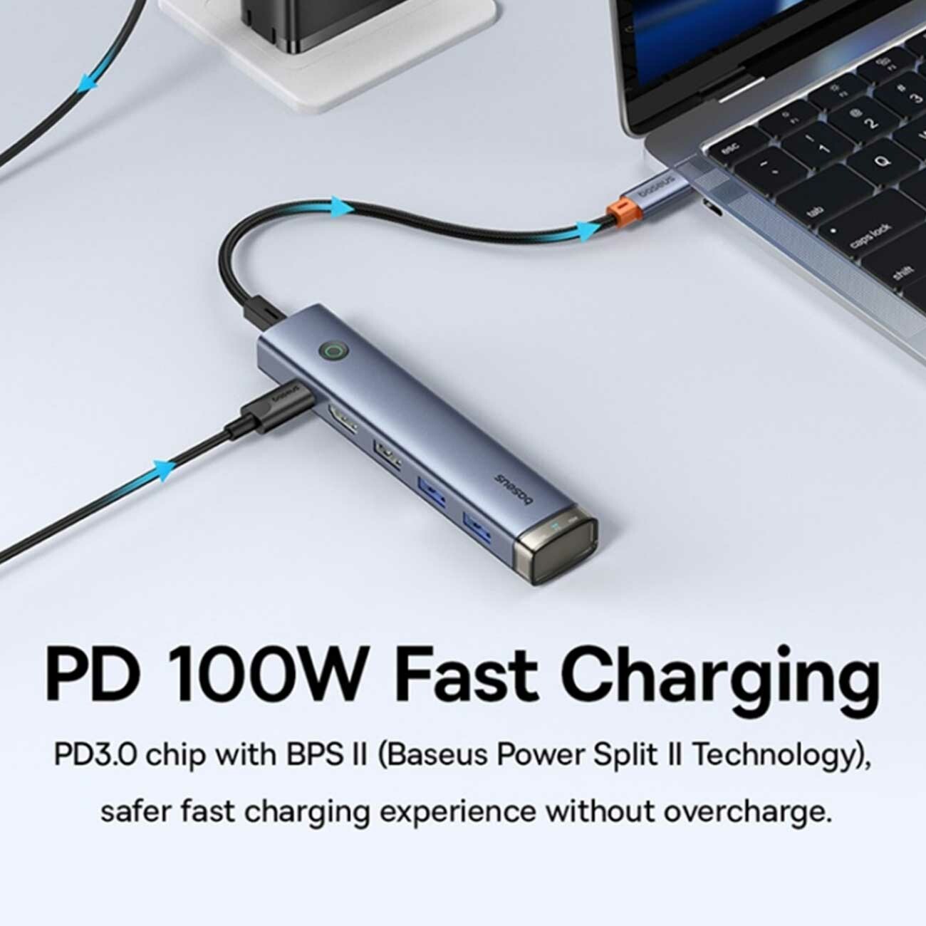 خرید هاب تایپ‌سی 6 پورت بیسوس