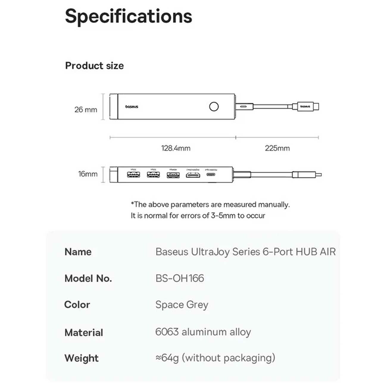 هاب تایپ‌سی 6 پورت بیسوس
