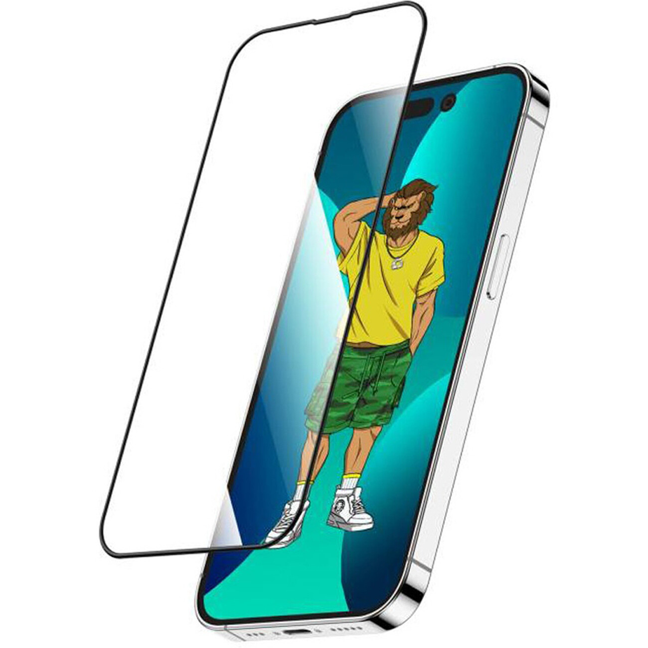 بهترین گلس شفاف سیلیکونی آیفون 14 پرو گرین‌لاین