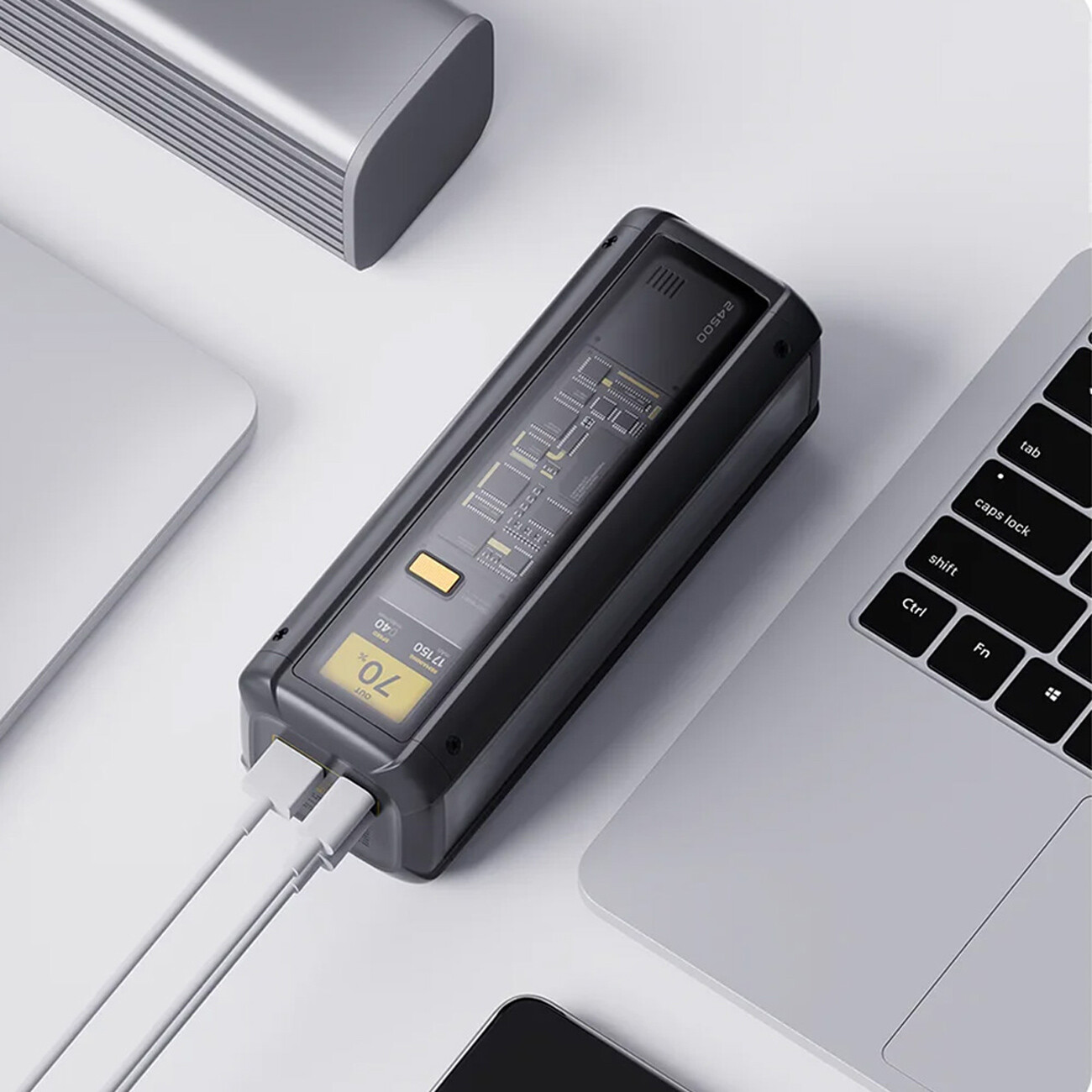 پاوربانک 25000 میلی‌آمپر ساعت تایپ سی و یو اس بی فست شارژ 212 وات شیائومی