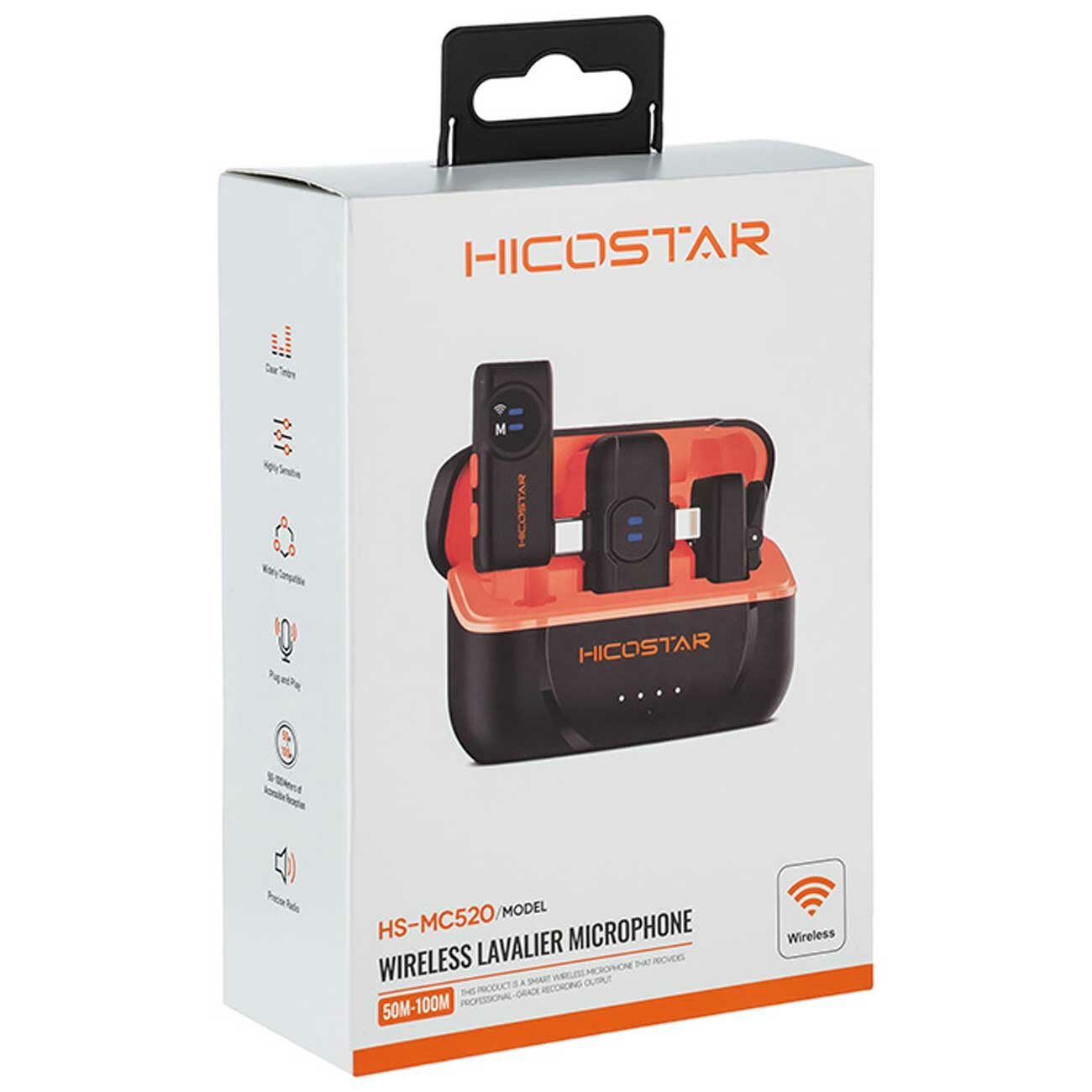 میکروفون یقه ای بی سیم تایپ سی و لایتنینگ هایکواستار