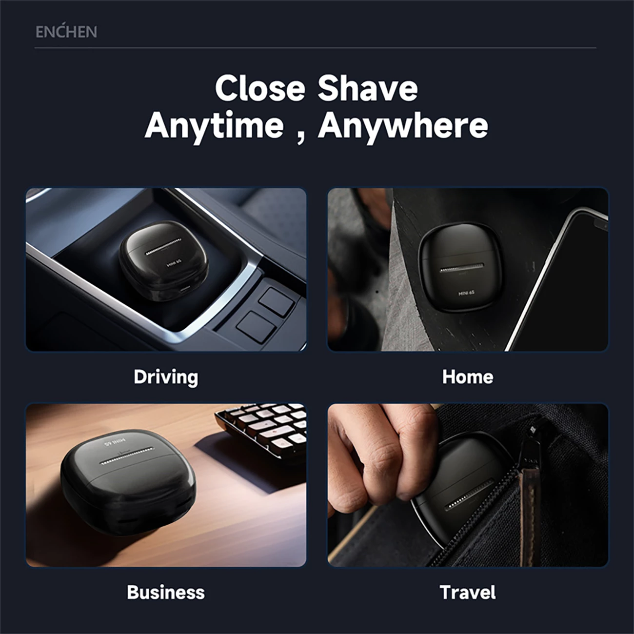 فروش مینی ریش‌تراش شارژی مسافرتی ضدآب انچن شیائومی