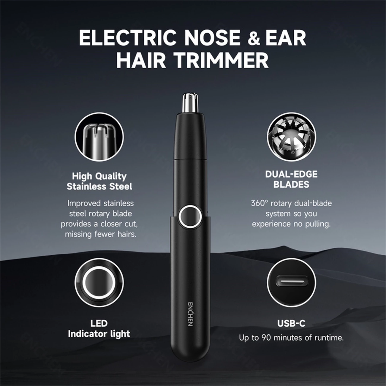 فروش اصلاح کننده موی بینی، گوش و ابرو شارژی انچن شیائومی