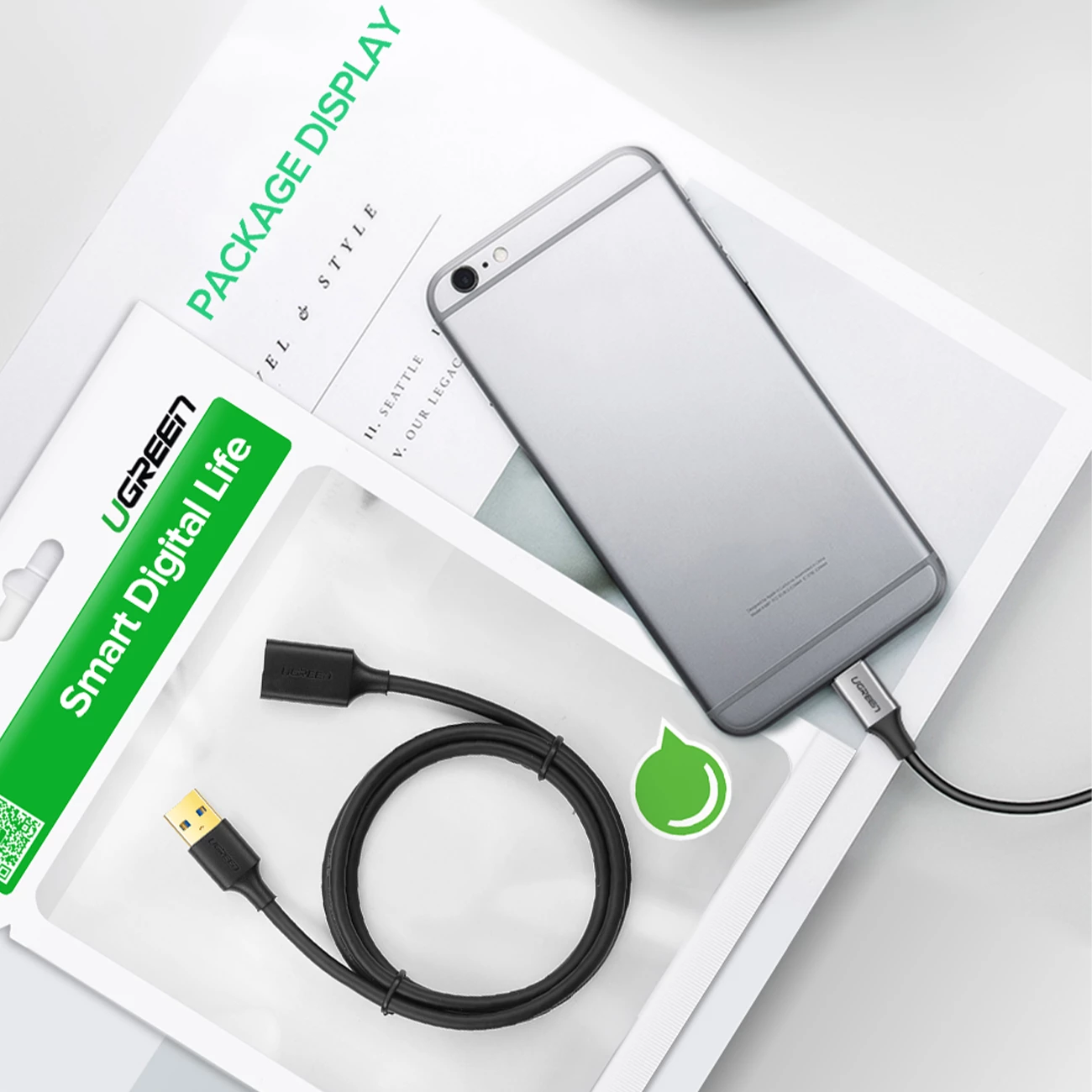 کابل افزایش طول USB 3.0 یک متری یوگرین