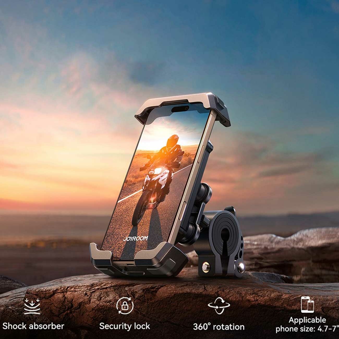 پایه گوشی دوچرخه و موتورسیکلت جویروم