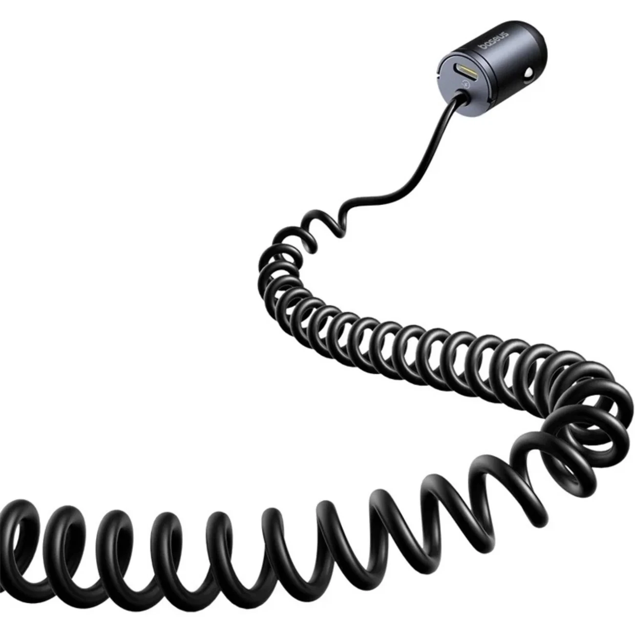 کیفیت شارژر فندکی فست شارژ ماشین تایپ‌سی 30 وات با کابل فنری متصل تایپ‌سی بیسوس