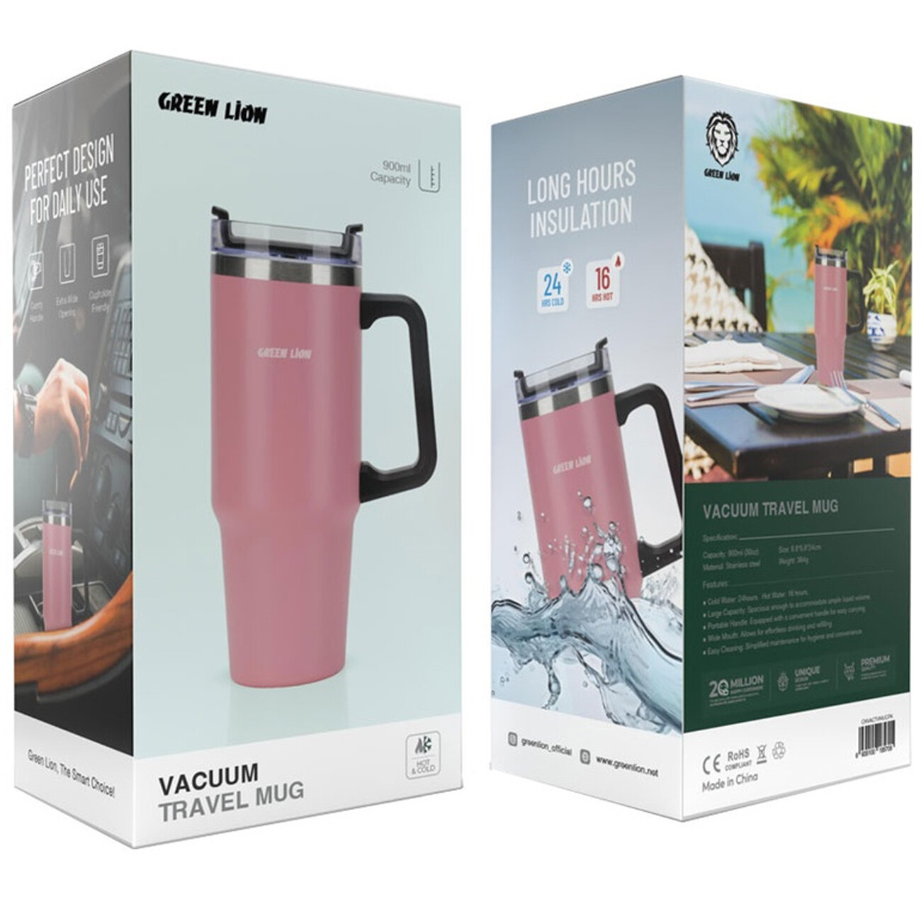 خرید لیوان حرارتی 900 میلی‌لیتری گرین لاین