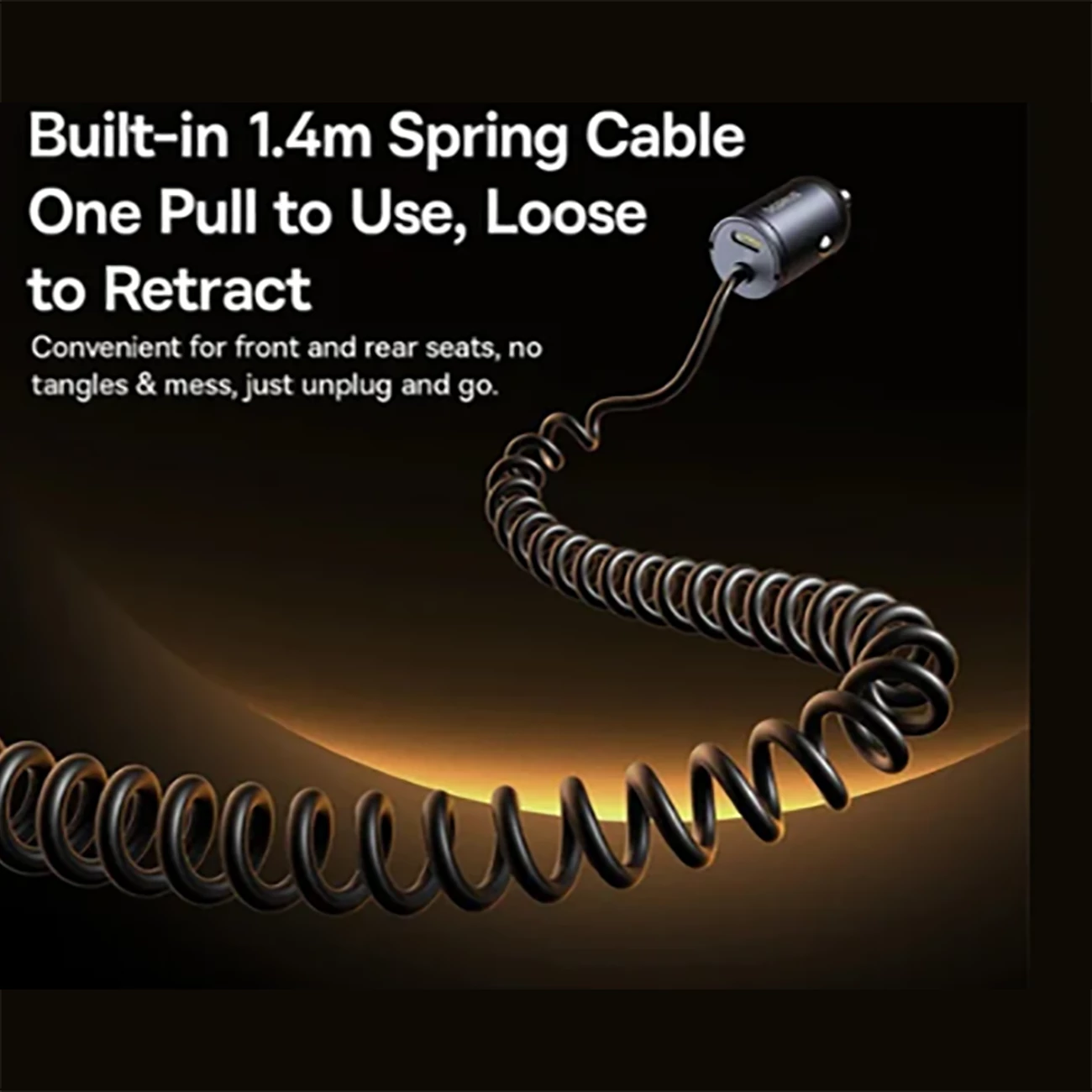 فروش شارژر فندکی تایپ سی 30 وات بیسوس همراه با کابل متصل لایتنینگ