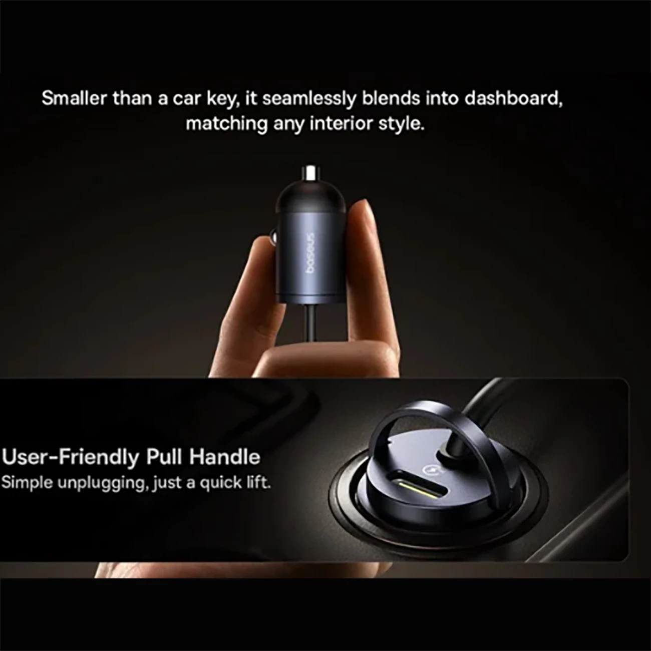 بهترین شارژر فندکی تایپ سی 30 وات بیسوس همراه با کابل متصل لایتنینگ