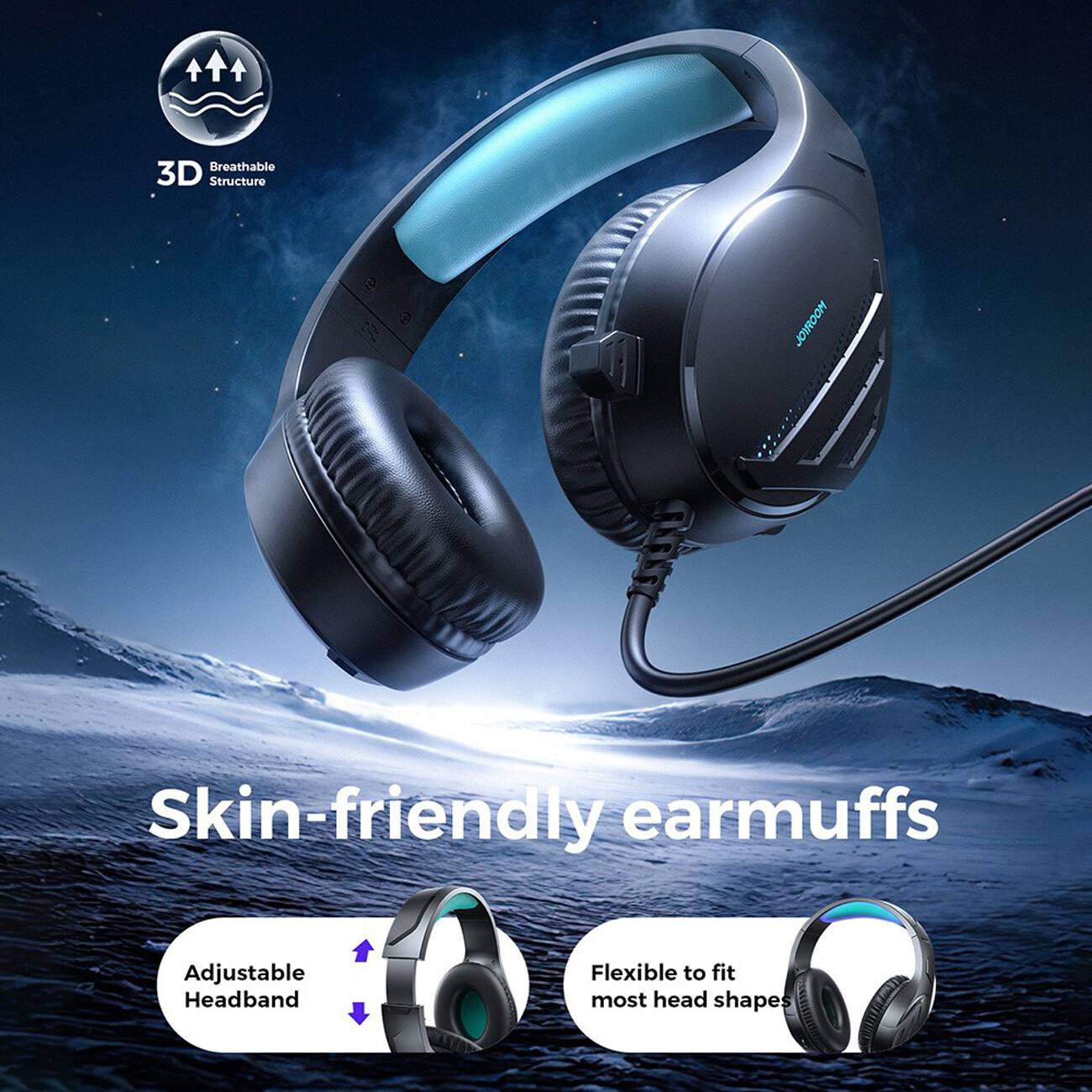 خرید هدست و هدفون سیمی گیمینگ جک 3.5 میلی‌متری جویروم