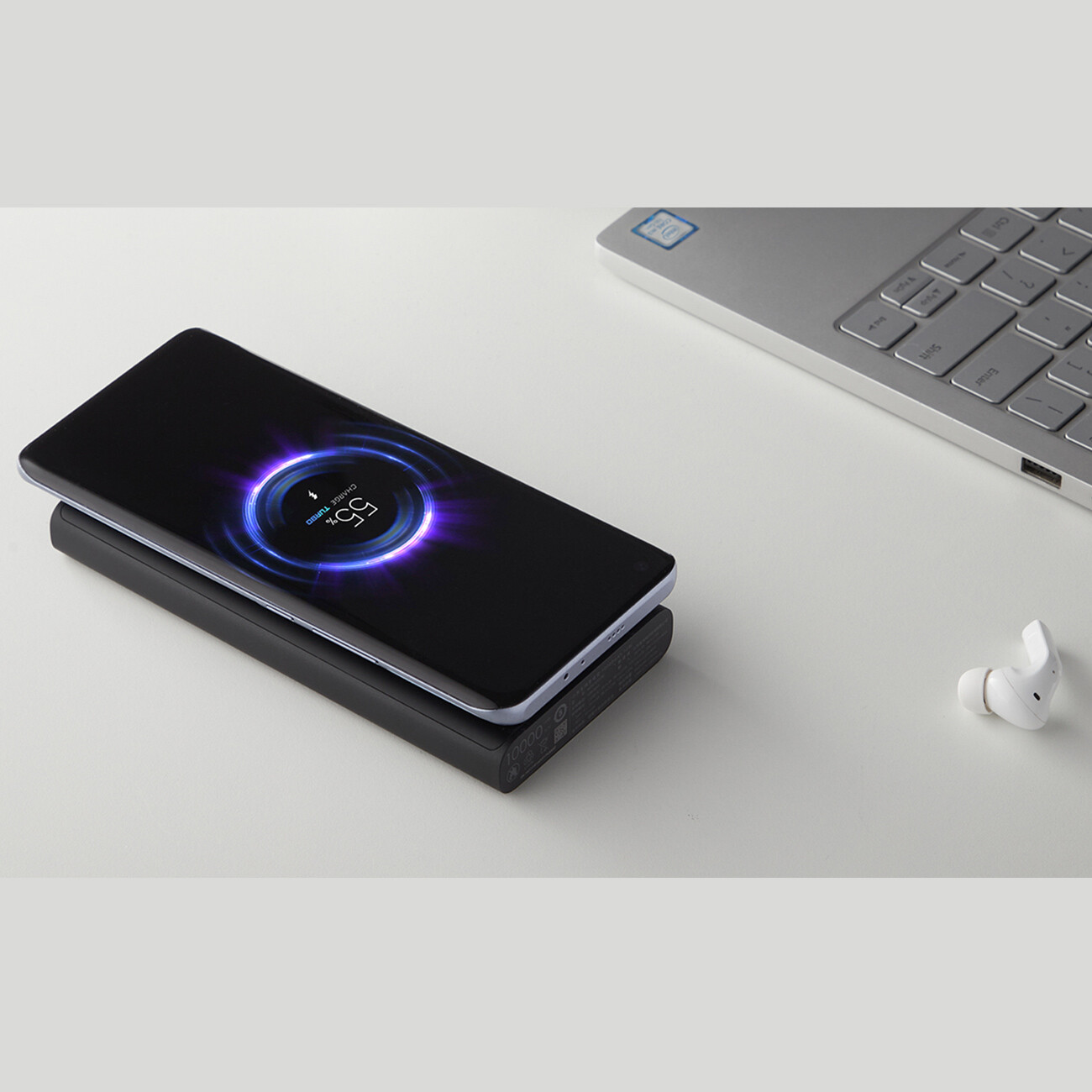 پاوربانک 10000 تایپ سی و یواس‌بی و وایرلس فست شارژ 22.5 وات شیائومی