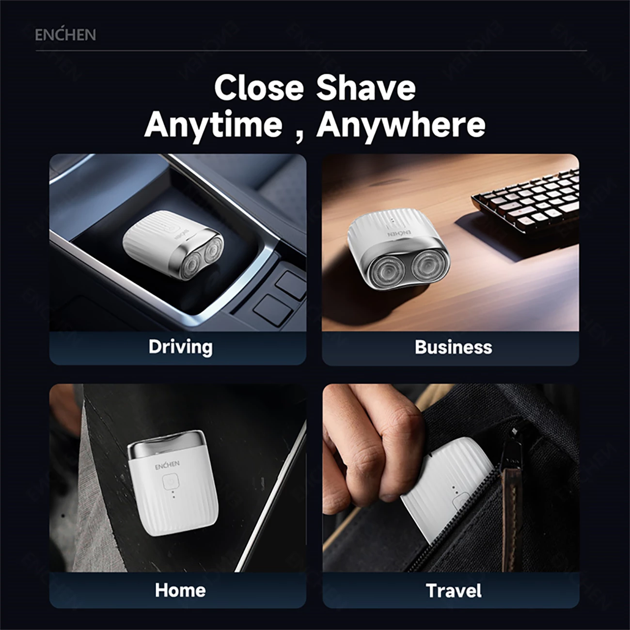 قیمت مینی ریش‌تراش شارژی مسافرتی ضدآب انچن شیائومی