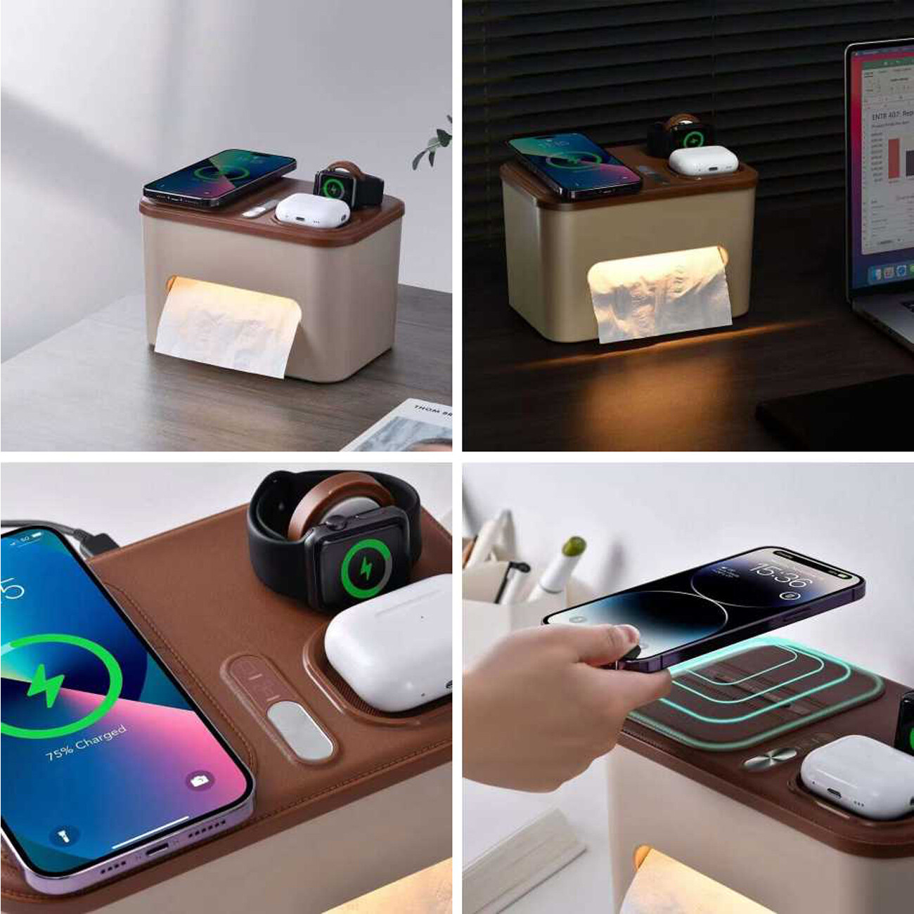 جعبه دستمال کاغذی چراغ دار