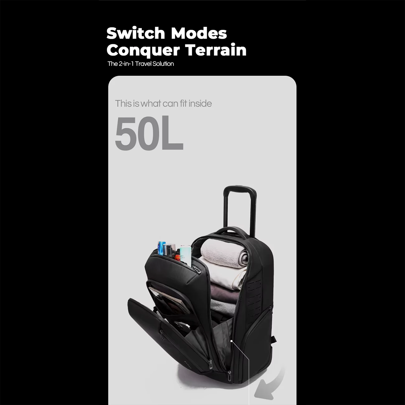 کوله پشتی چرخ دار 50 لیتری بنج