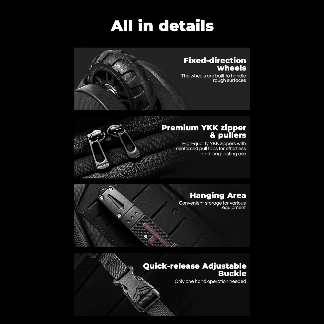 کوله پشتی چرخ دار 50 لیتری بنج