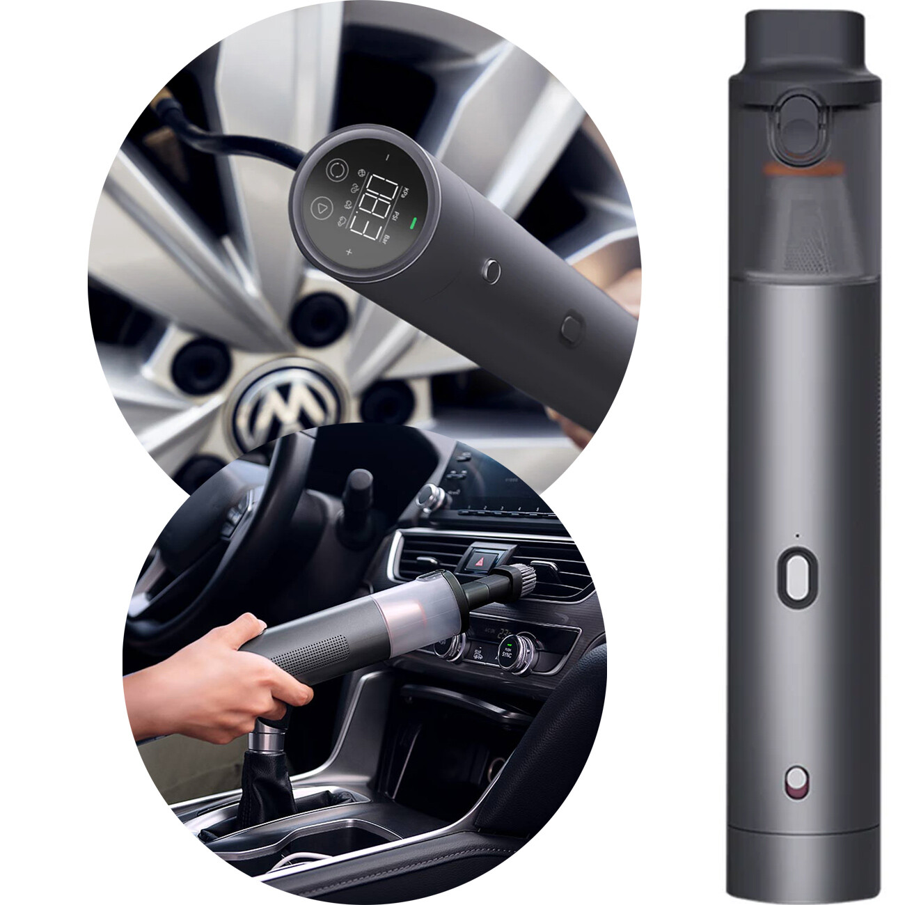 جارو شارژی و پمپ باد قابل حمل 13000 پاسکال لیدستو Lydsto Multivac 2