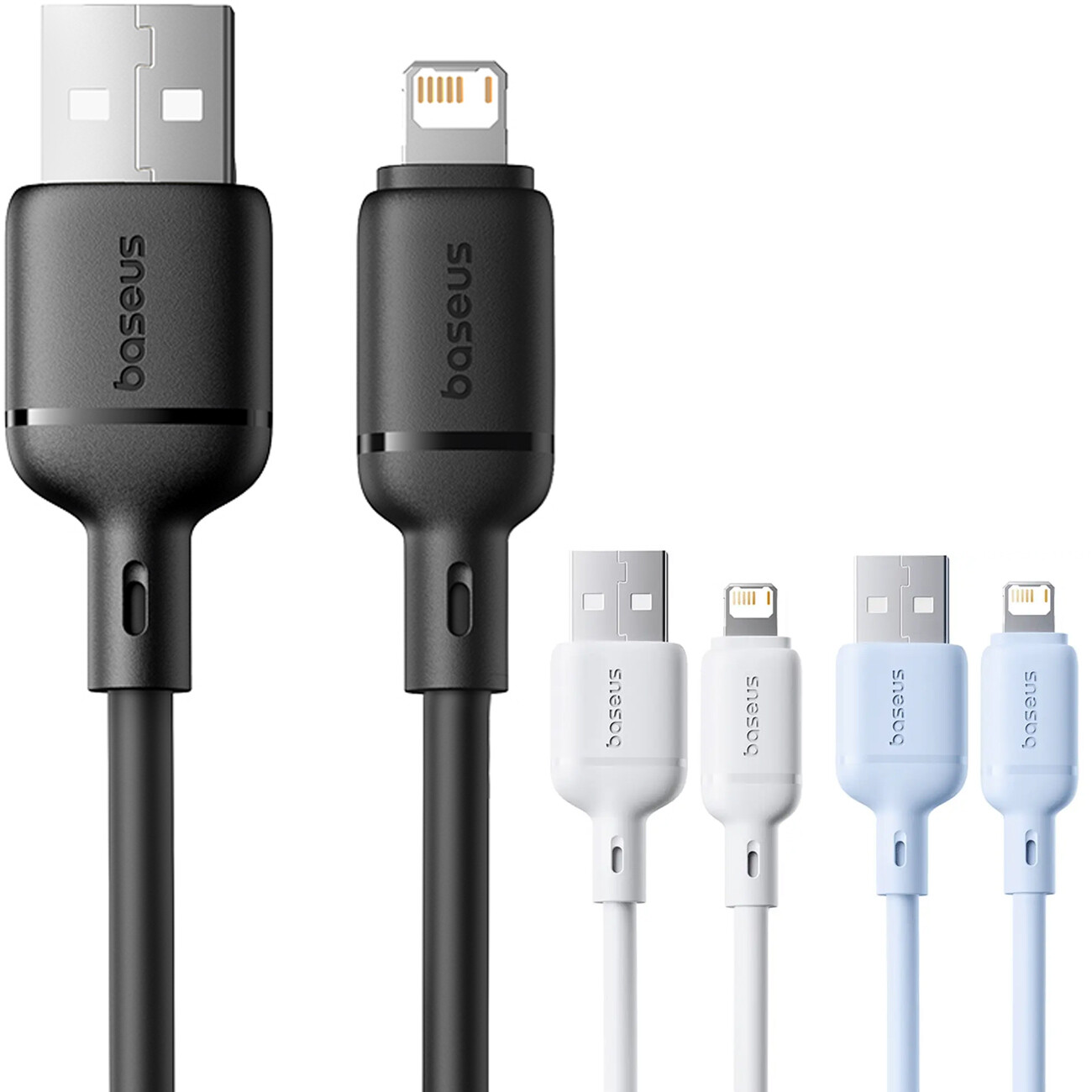 کابل فست شارژ USB به لایتنینگ 2.4 آمپر دو متری بیسوس P10377702113-00