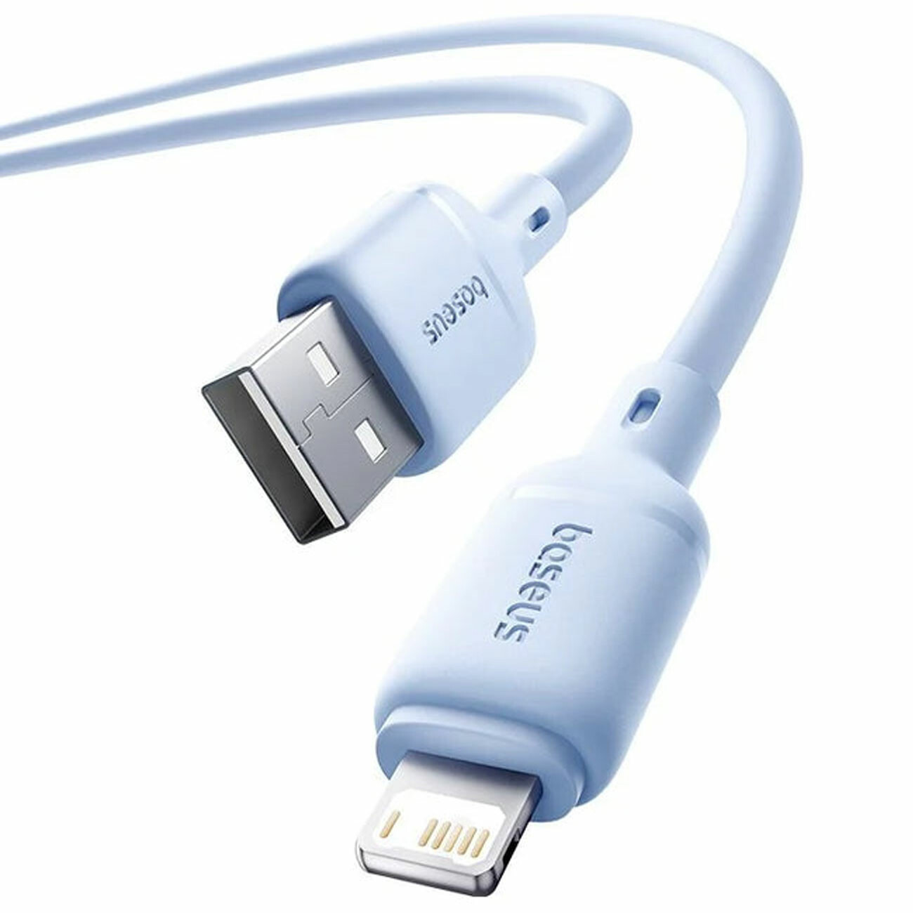 کابل فست شارژ USB به لایتنینگ 2.4 آمپردو متری بیسوس P10377702113-00