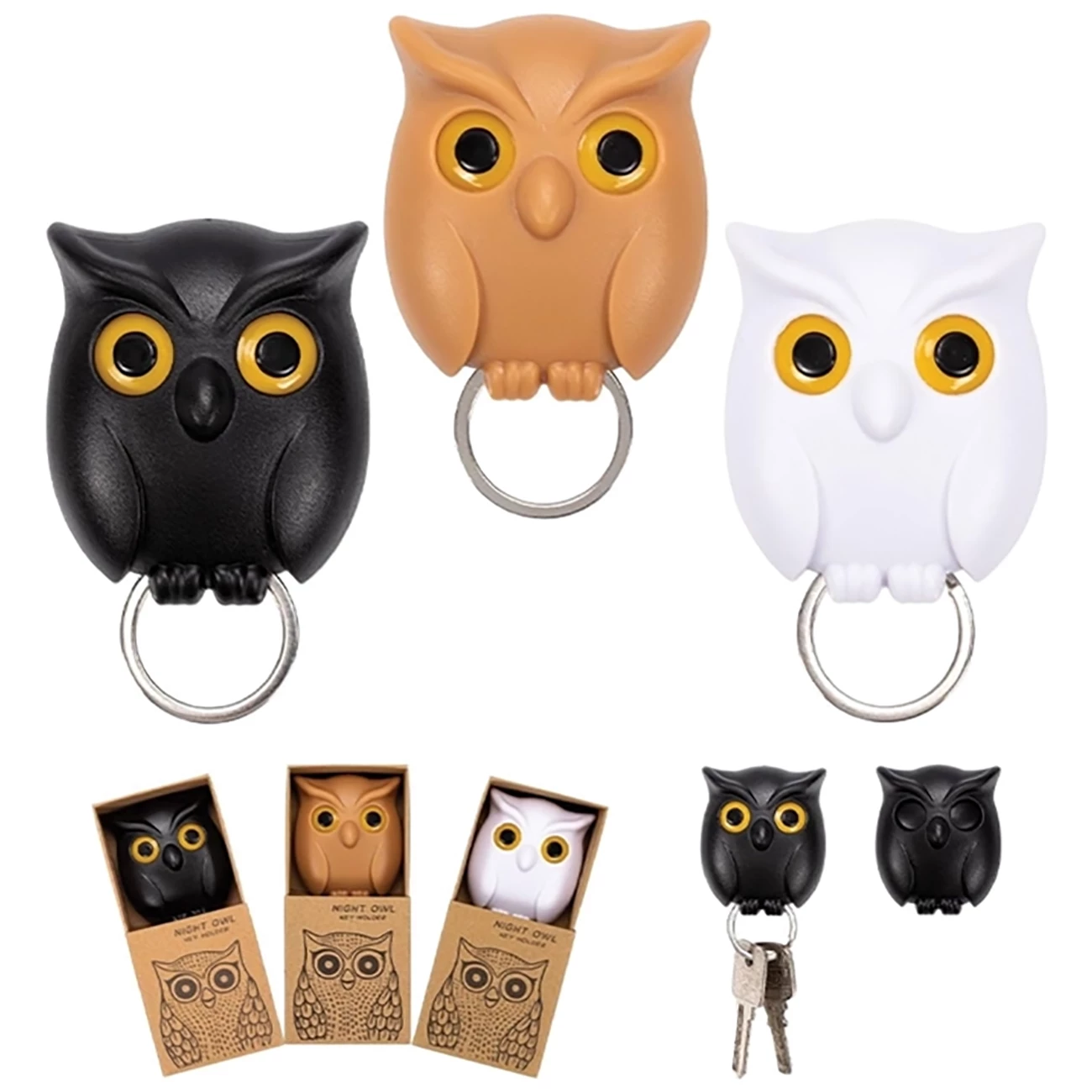 خرید جاکلیدی فانتزی دیواری طرح جغد