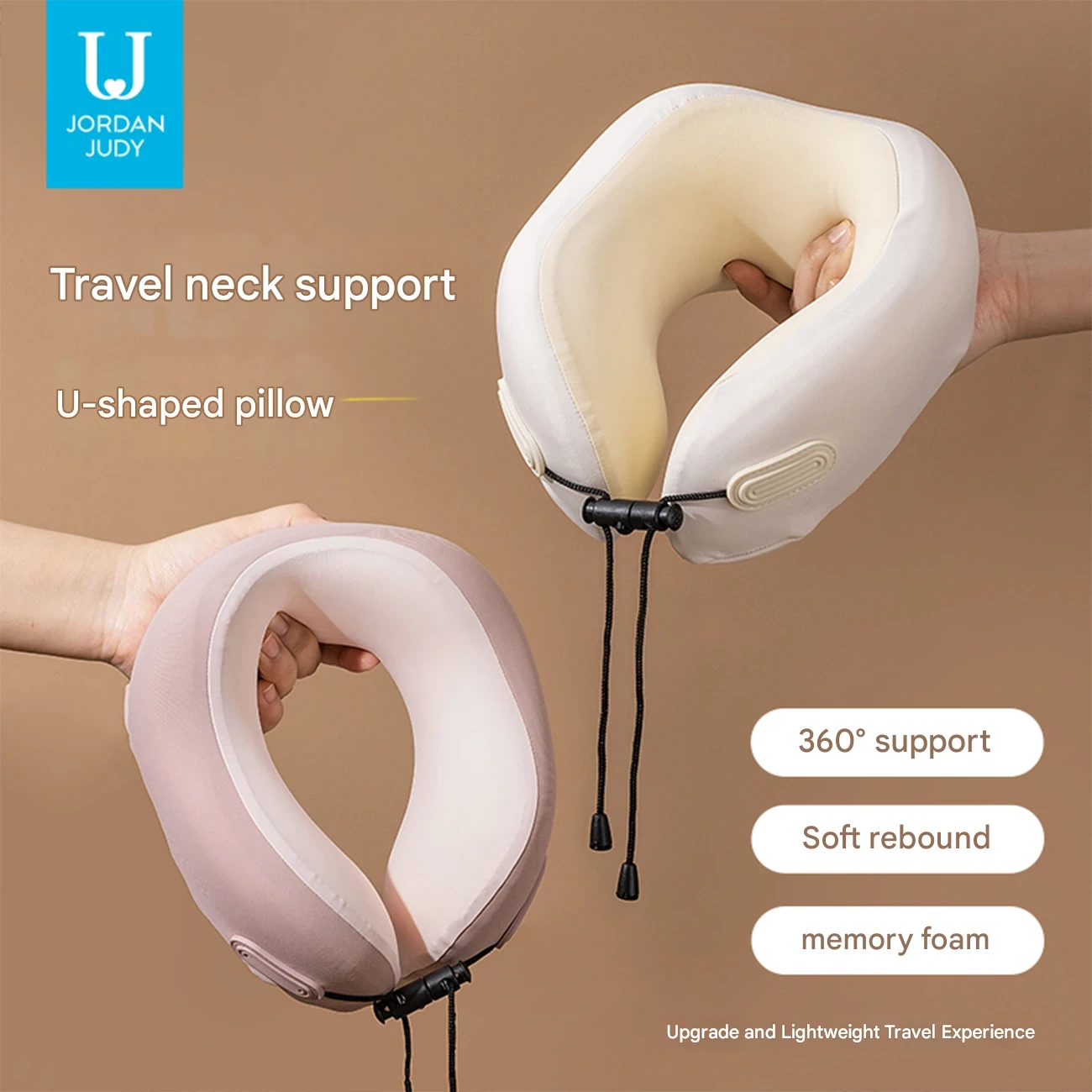 بالش گردنی طبی یو شکل مموری فوم جوردن و جودی JORDAN &amp; JUDY PT069