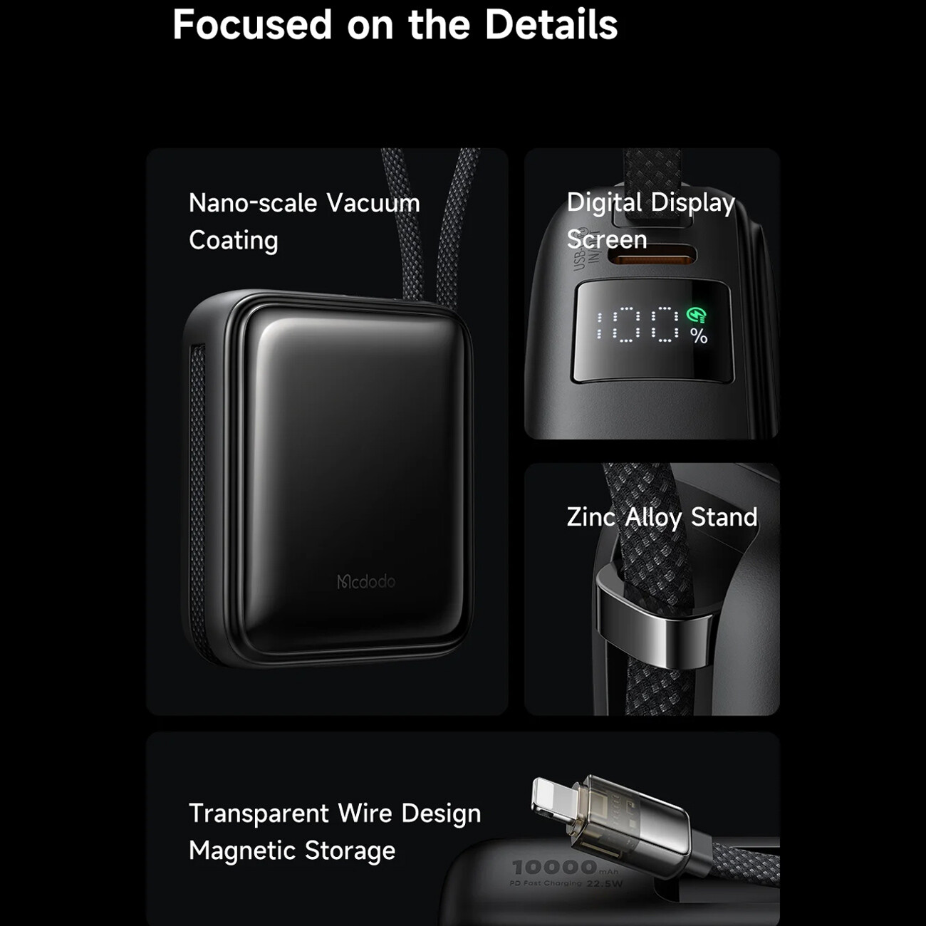 قیمت شارژر همراه فست تایپ سی و لایتنینگ مک دودو