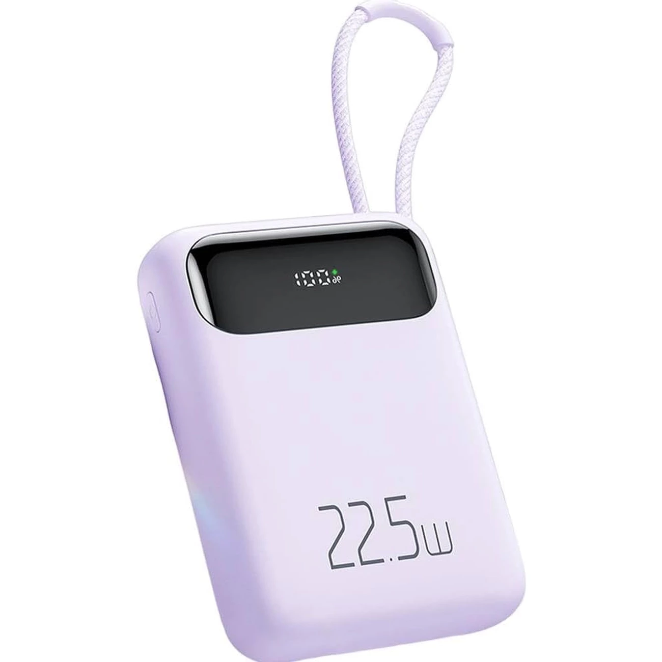 پاوربانک 10000 تایپ‌سی و یو اس بی توان 22.5 وات مک‌دودو با کابل تایپ‌سی متصل و نمایشگر دیجیتالی