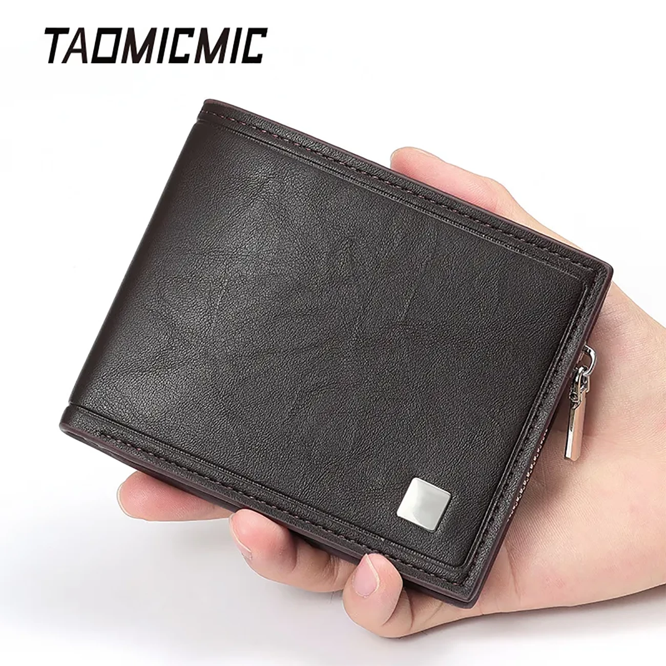 جاکارتی و کیف پول مردانه تاشو طرح چرم تائومیک‌میک TAOMICMIC S3195