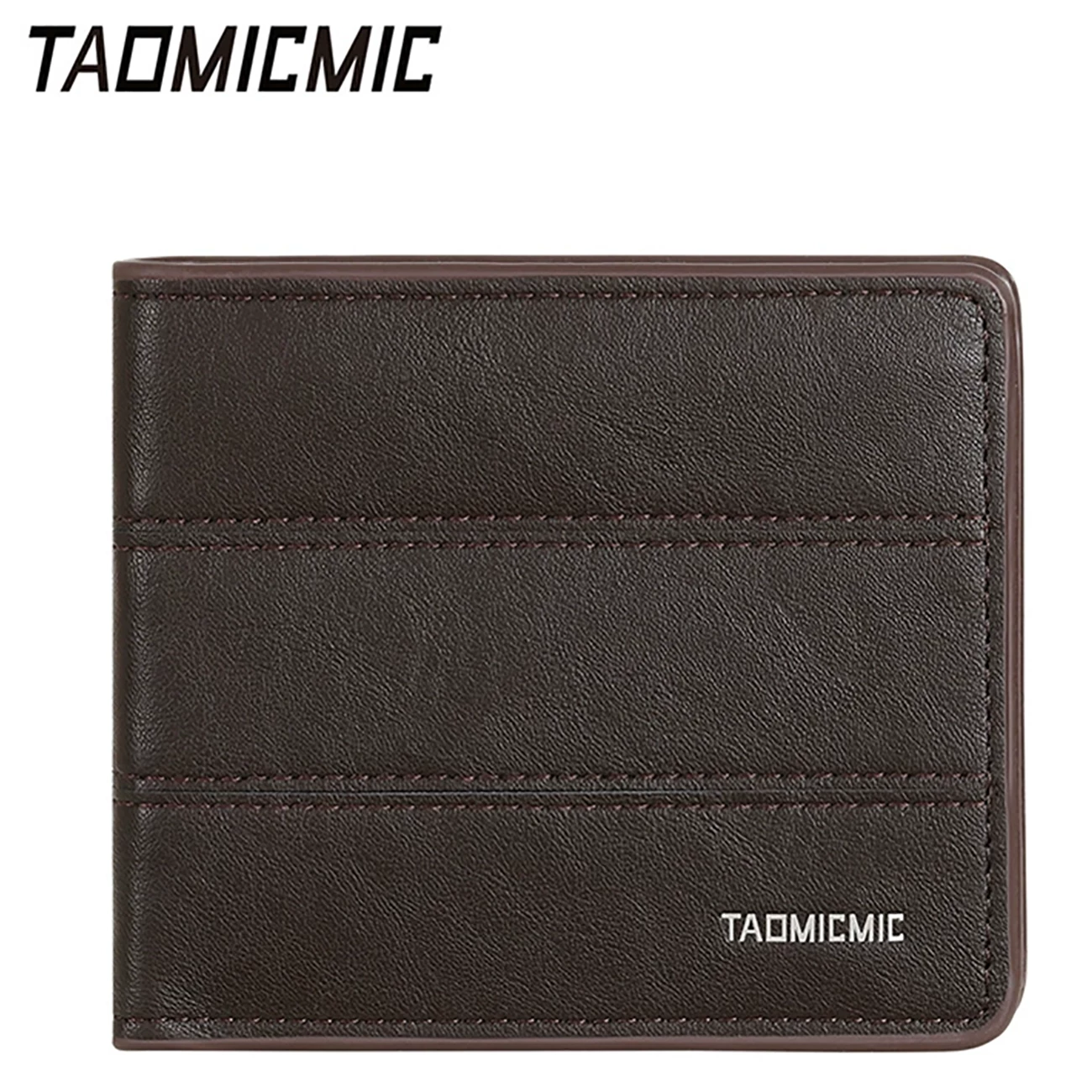فروش کیف پول مردانه تاشو طرح چرم لوکس تائومیک‌میک