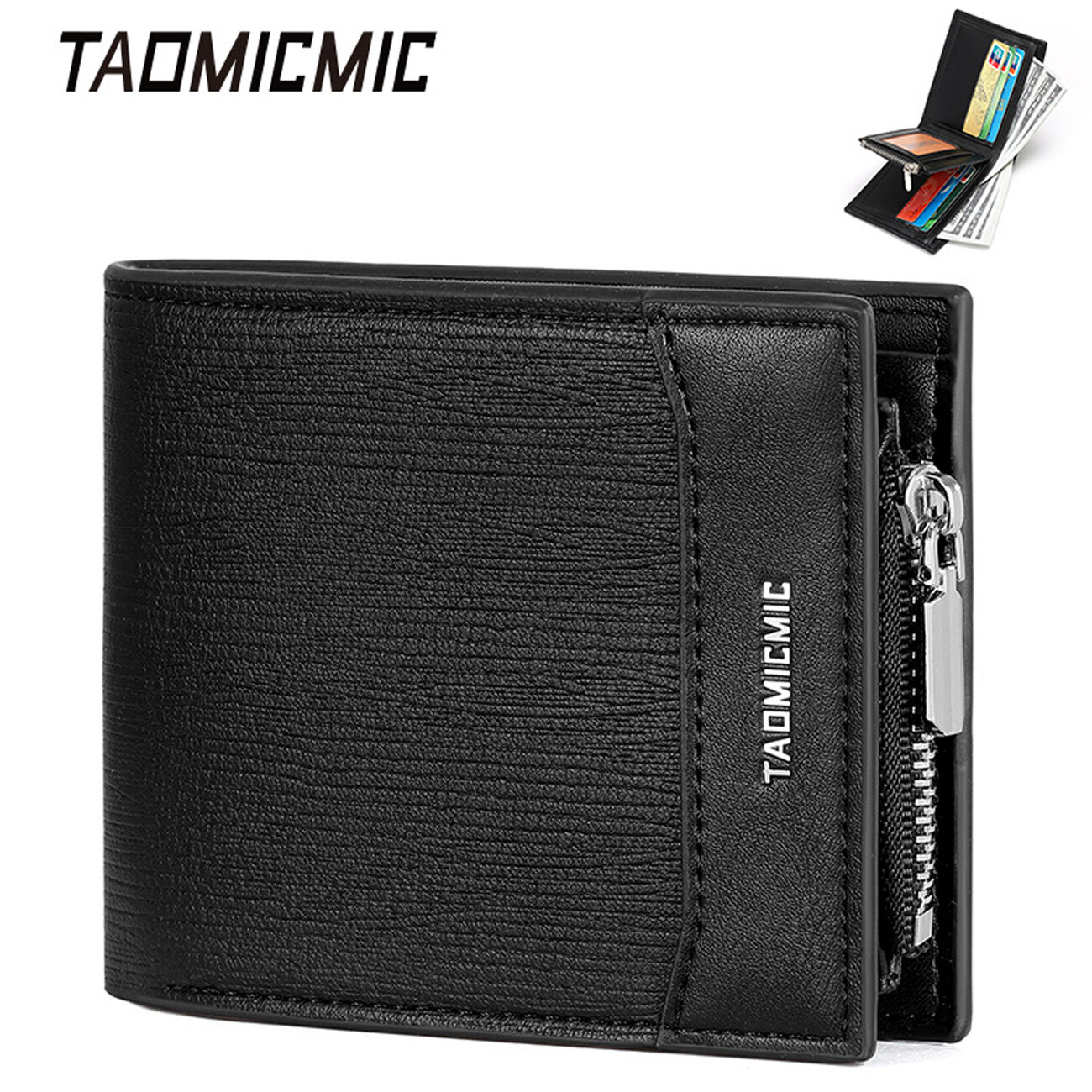 خرید کیف پول مردانه زیپ دار تائومیک‌میک