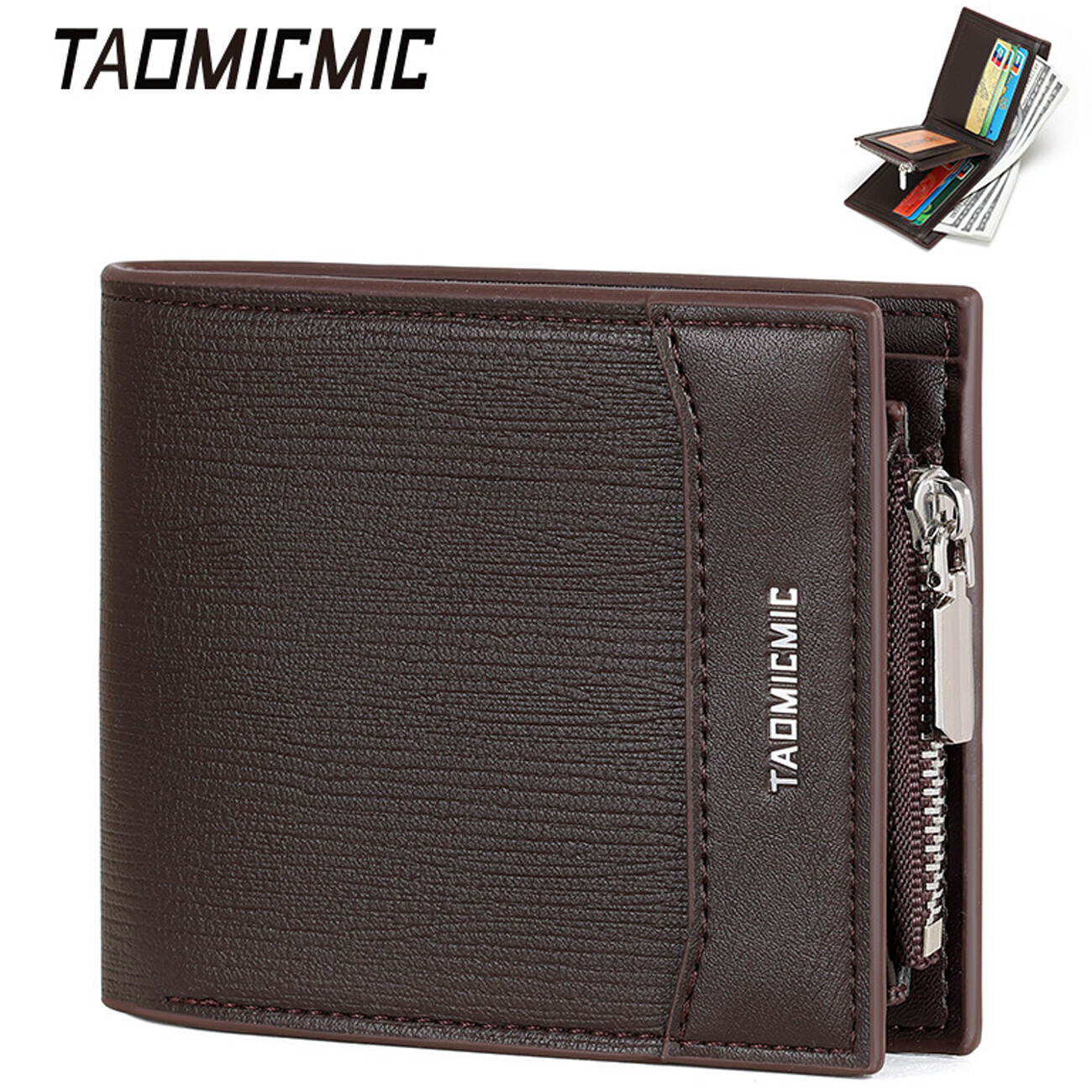 فروش کیف پول مردانه زیپ دار تائومیک‌میک