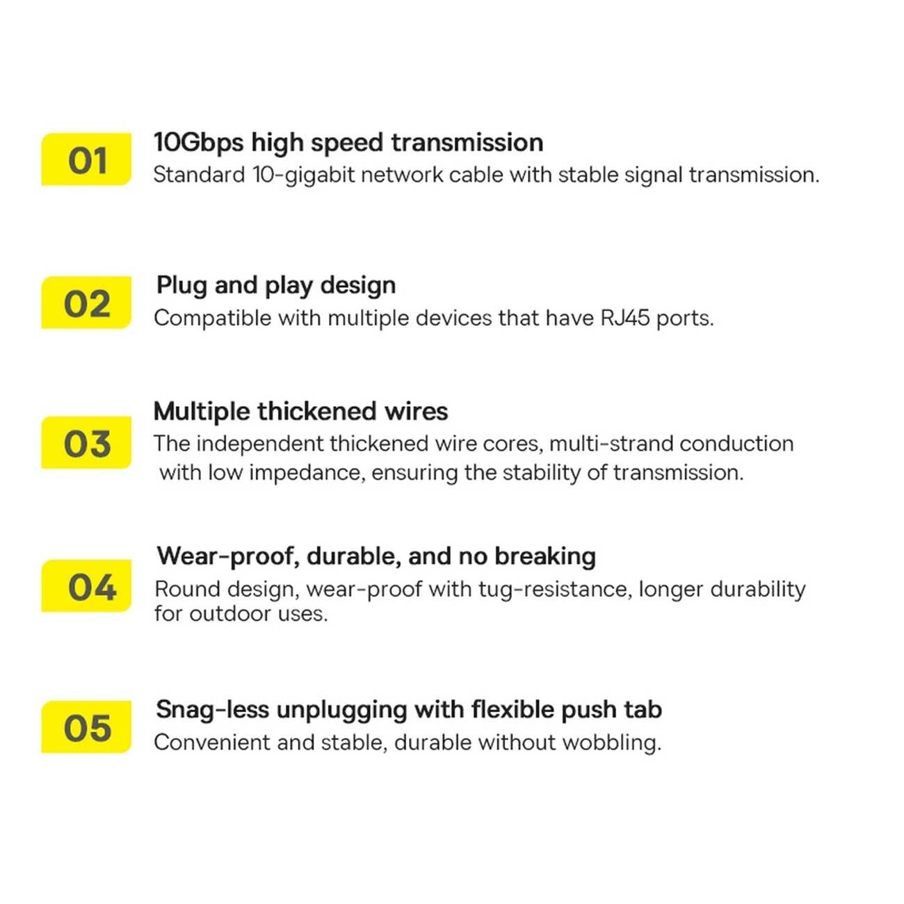 کابل شبکه 5 متری بیسوس