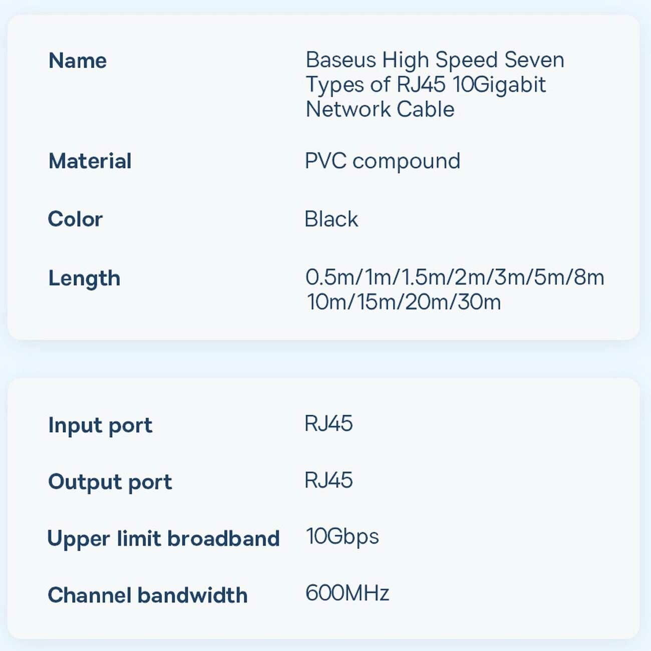 کابل شبکه 5 متری بیسوس