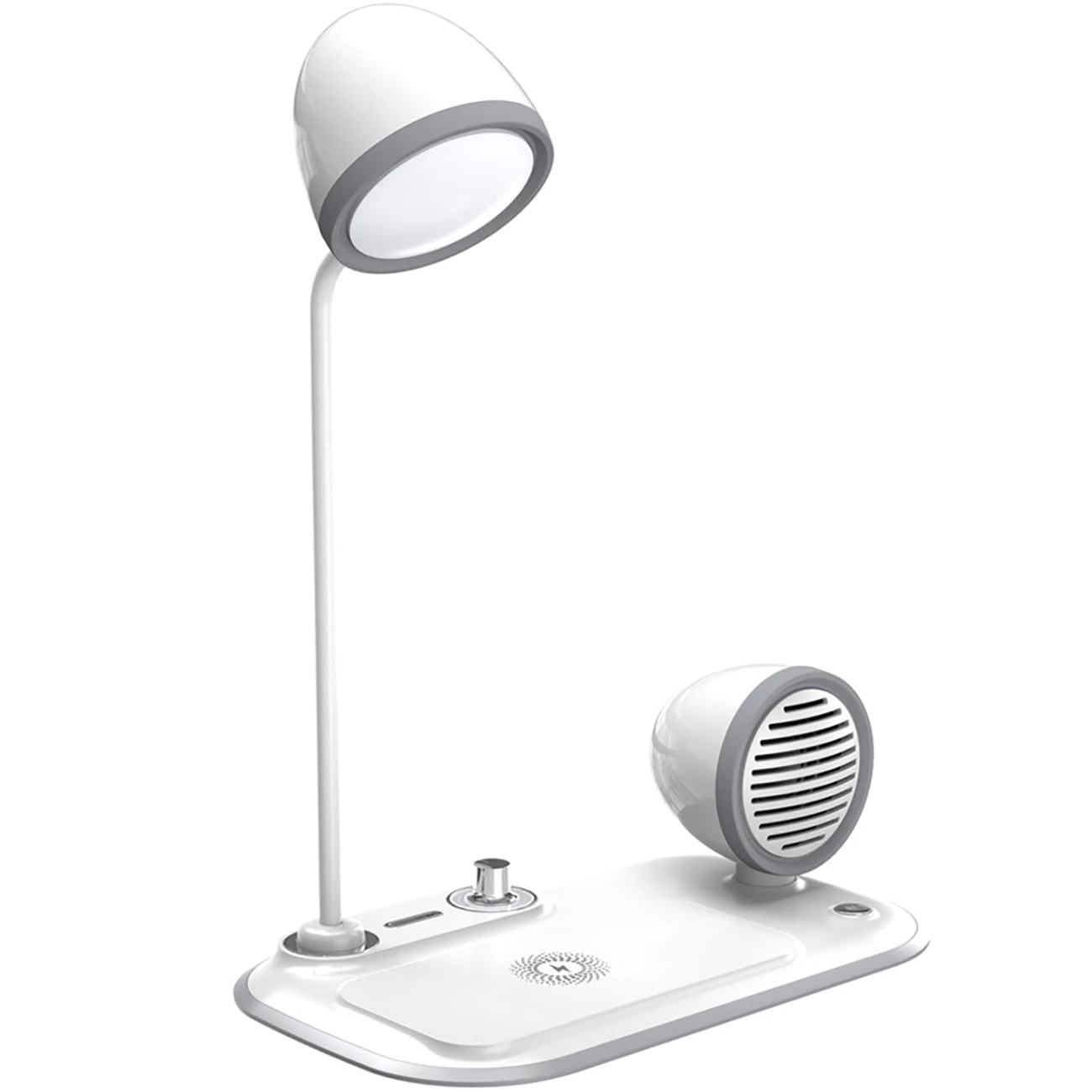 فروش چراغ مطالعه رومیزی اسپیکر دار به همراه شارژر وایرلس 15 وات