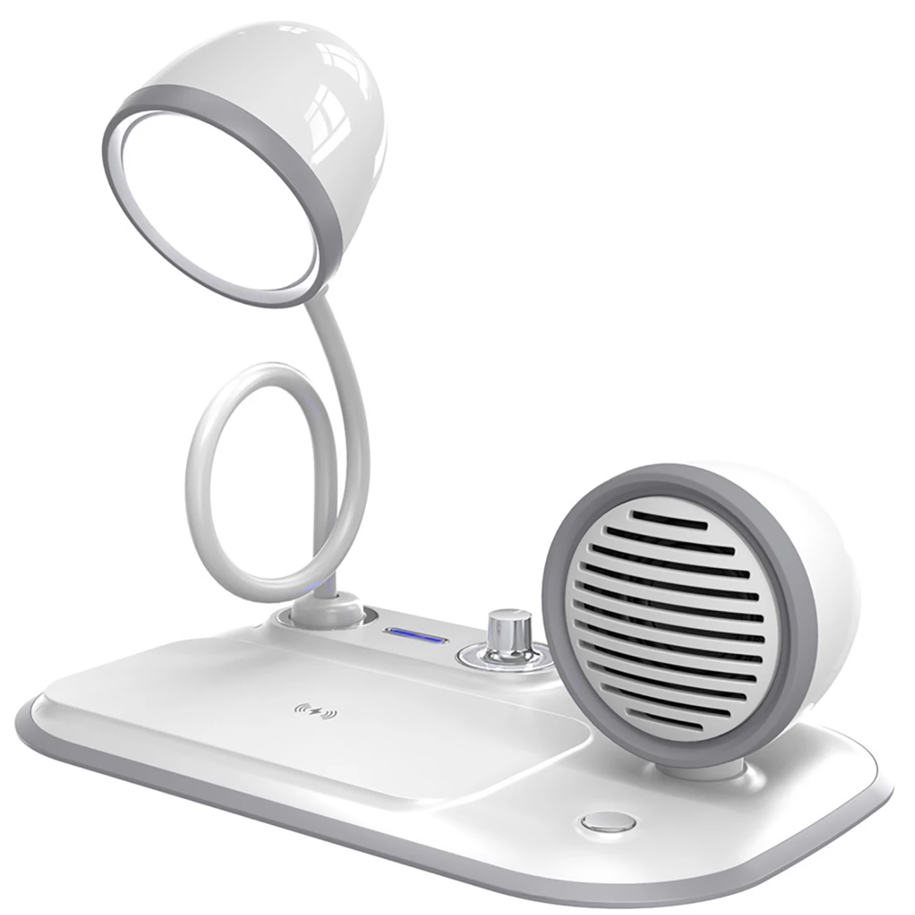 کیفیت چراغ مطالعه رومیزی اسپیکر دار به همراه شارژر وایرلس 15 وات