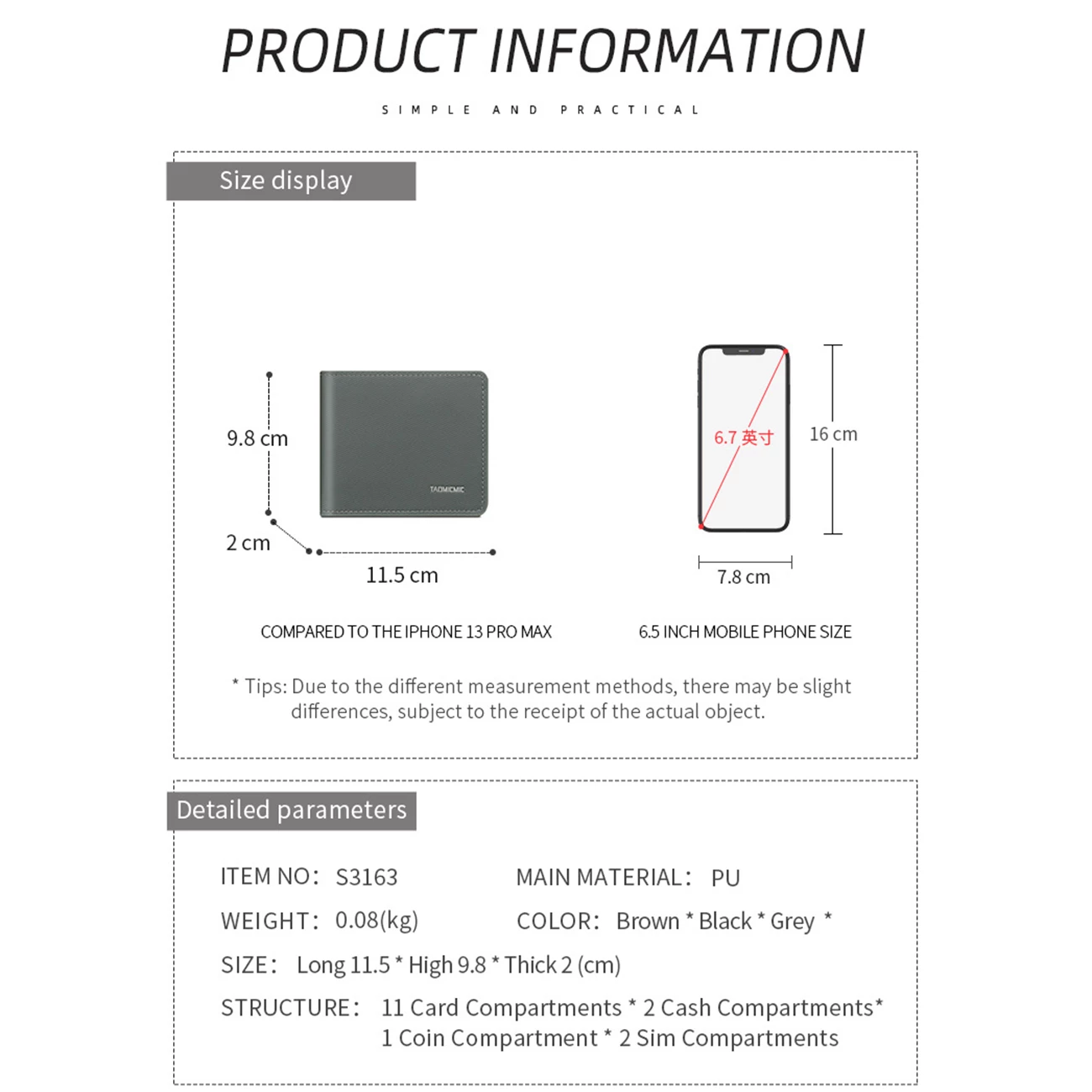 کیف پول و جاکارتی مردانه تائومیک‌میک