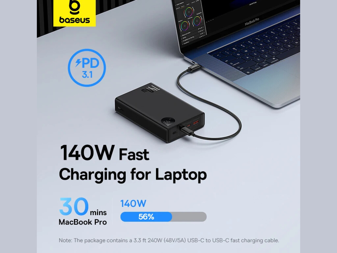 شارژر 140 وات بیسوس