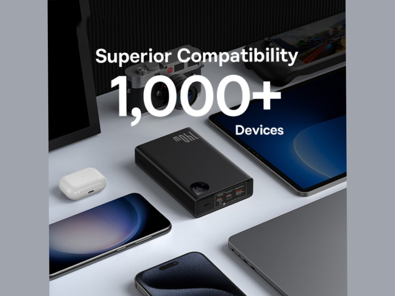 شارژر سوپر شارژ تایپ سی و یو اس بی 140 وات 24000 بیسوس