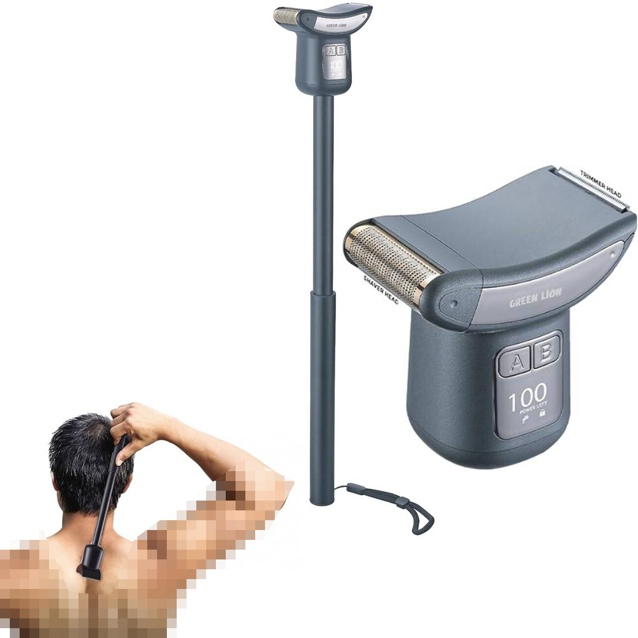 ماشین اصلاح شارژی گرین لاین (Green Lion) مدل GNFLXGR2N1GY GL-TM37