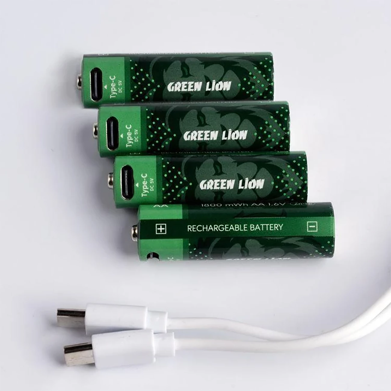 فروش باتری قلمی  شارژی گرین لاین GNRGBAA ظرفیت 1800 میلی آمپر بسته 4 عددی