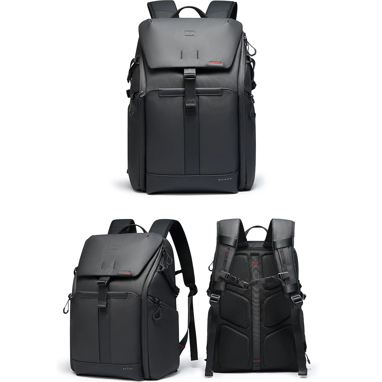 کوله‌پشتی لپ‌تاپ 15.6 اینچ و آیپد 13 اینچ ضدآب 37 لیتری بنج مخصوص حمل دوربین